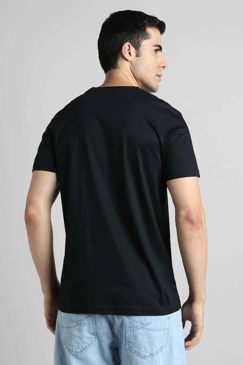 Solid-Cotton-Slim-Fit-Men-T-Shirt