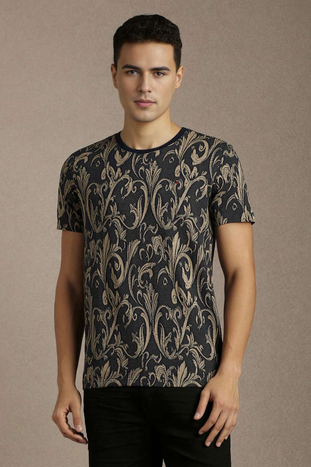 Solid-Cotton-Round-Neck-Men-s-T-Shirt