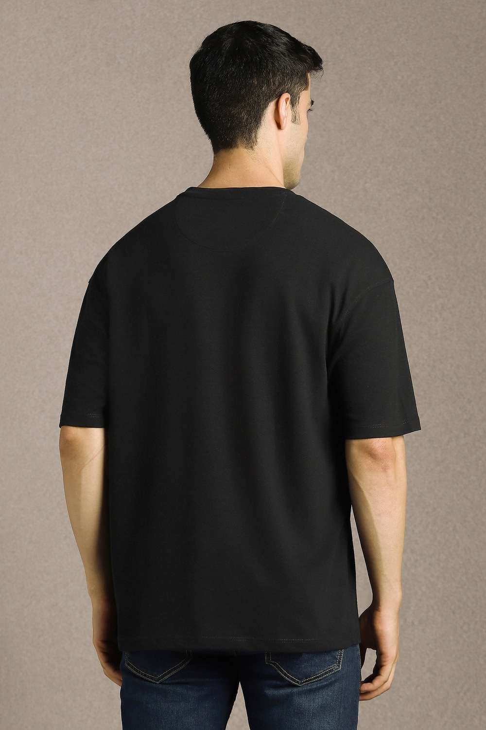 Solid-Cotton-Relaxed-Fit-Men-T-Shirt