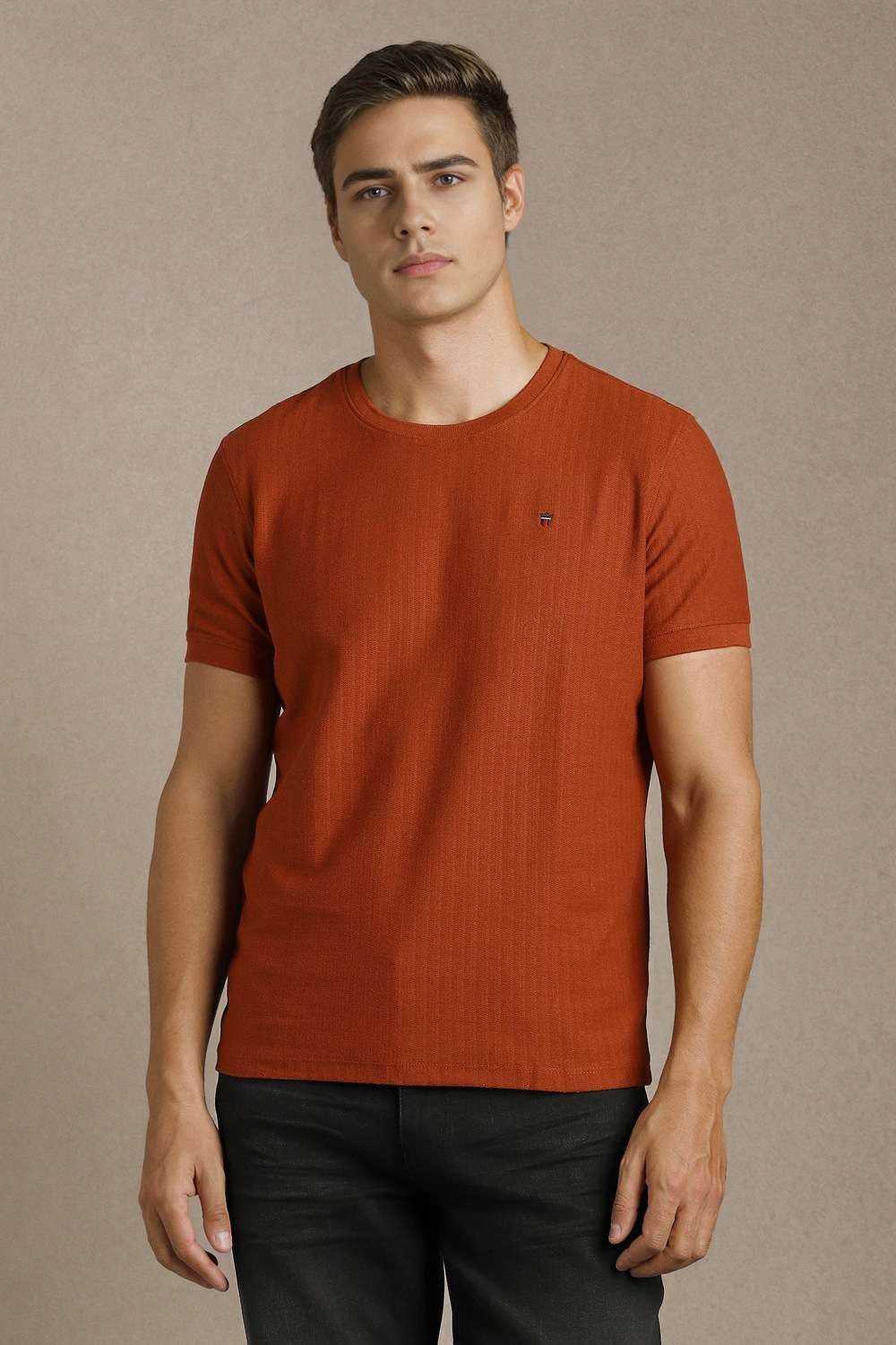 Solid-Cotton-Slim-Fit-Men-T-Shirt