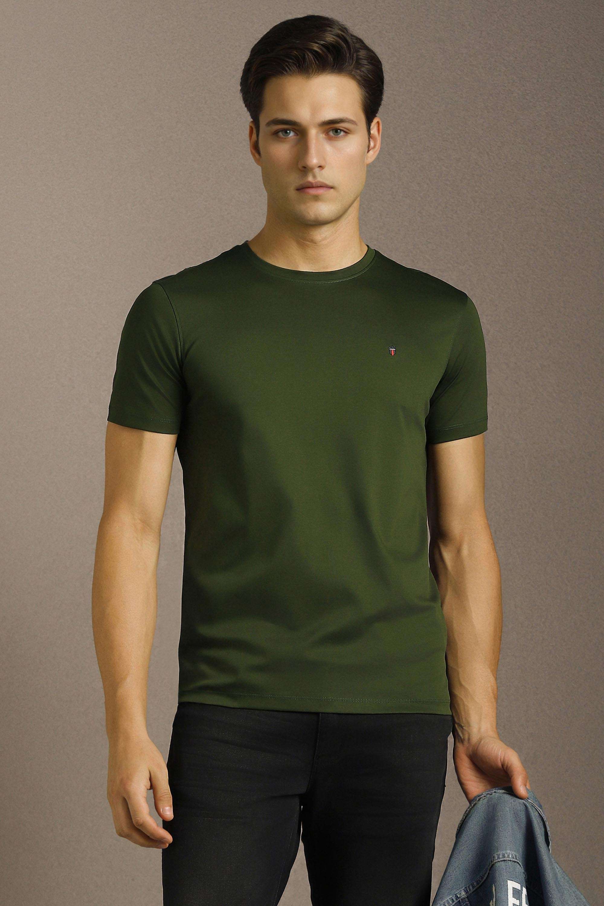 Solid-Cotton-Slim-Fit-Men-T-Shirt