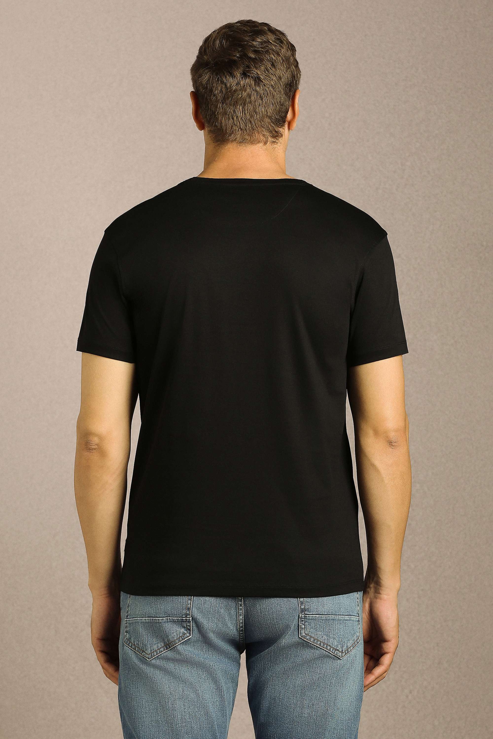 Solid-Cotton-Round-Neck-Men-s-T-Shirt