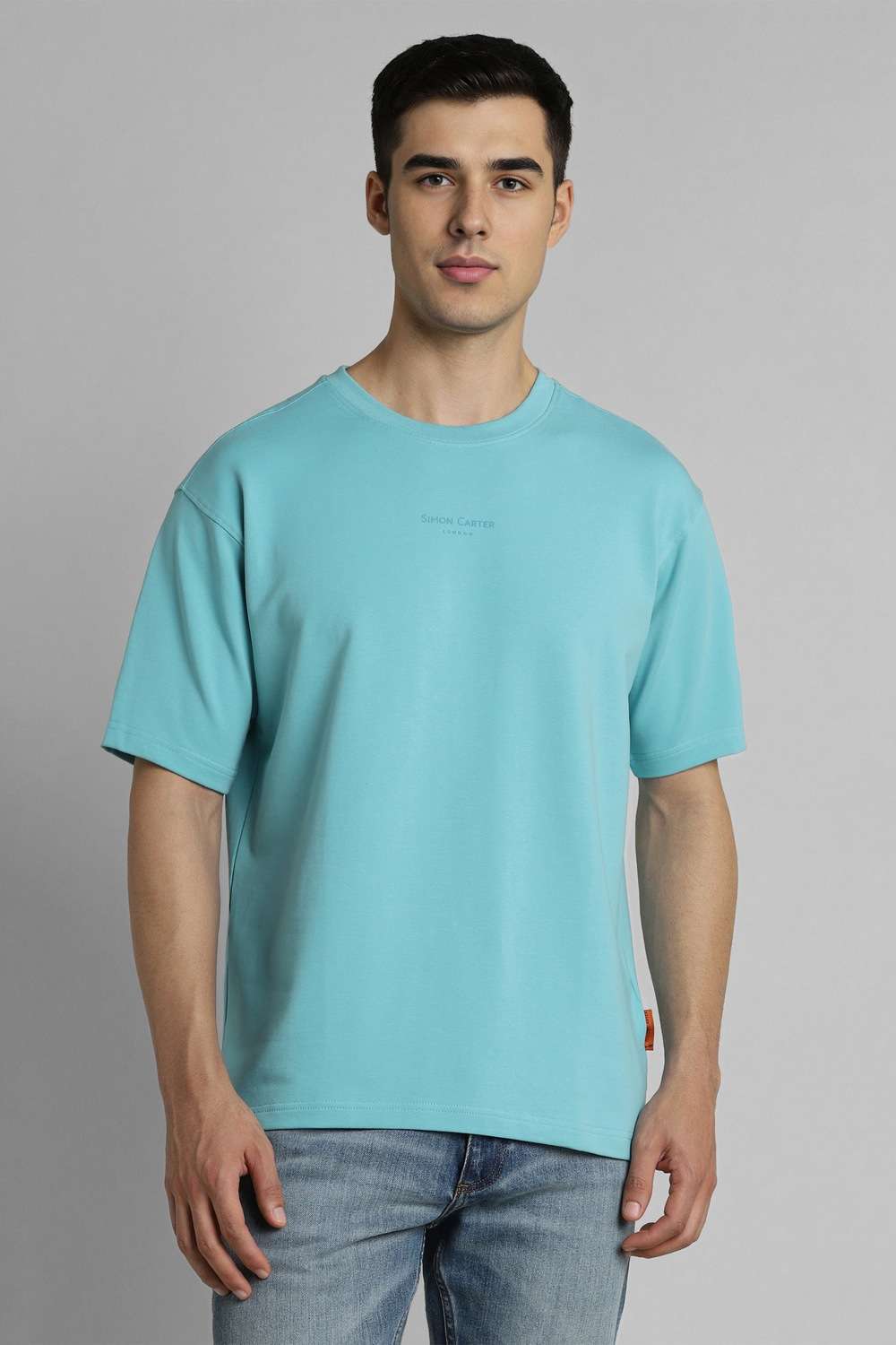 Solid-Cotton-Blend-Regular-Fit-Men-T-Shirt