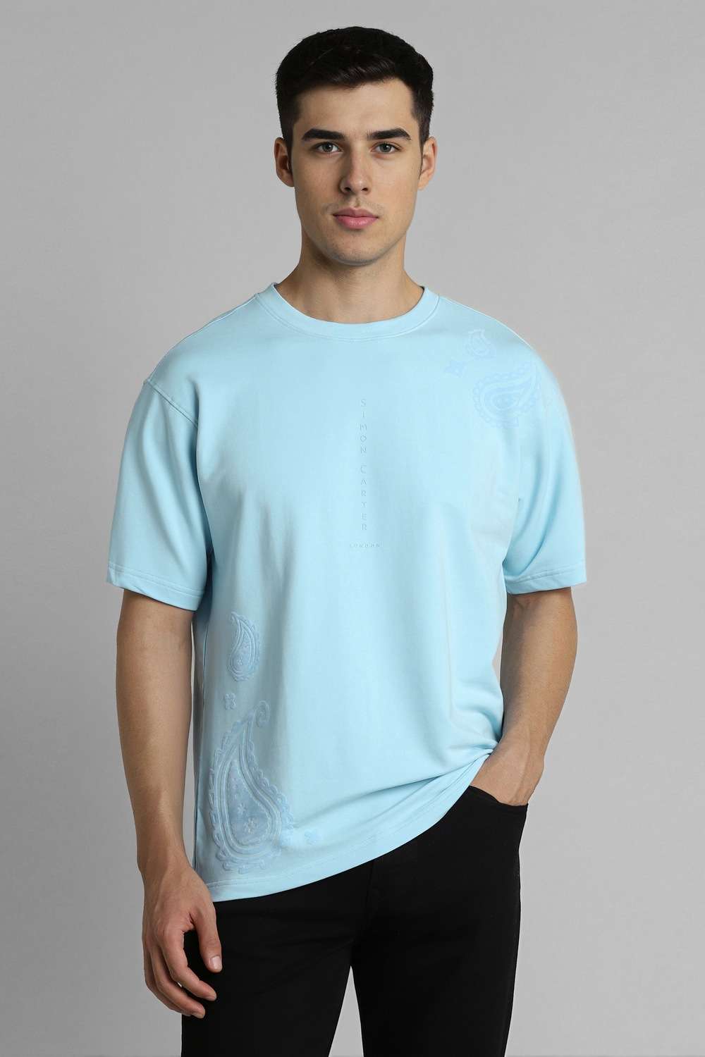 Embroidered-Cotton-Blend-Regular-Fit-Men-T-Shirt