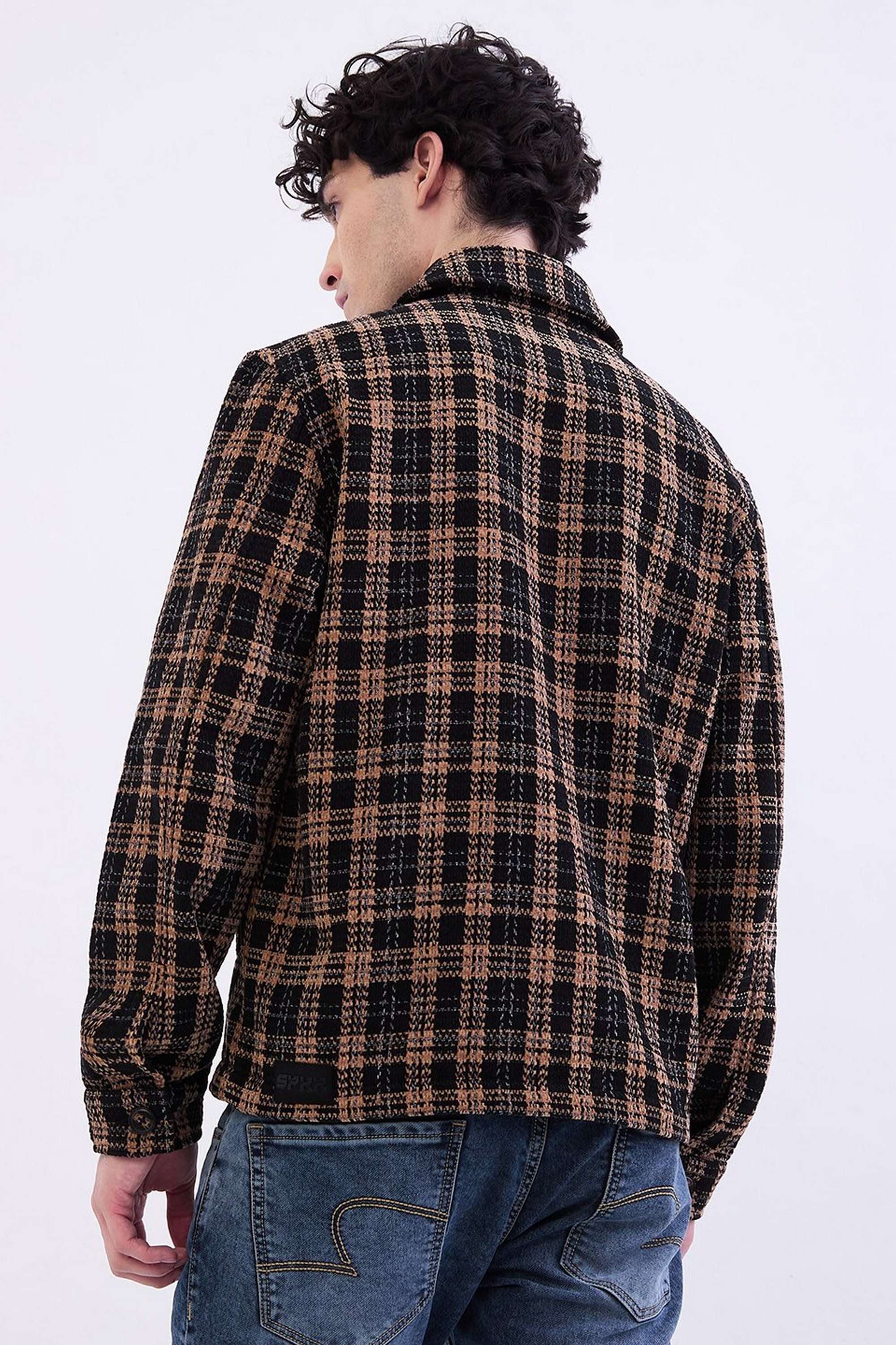 Checks-Cotton-Straight-Fit-Men-s-Jacket