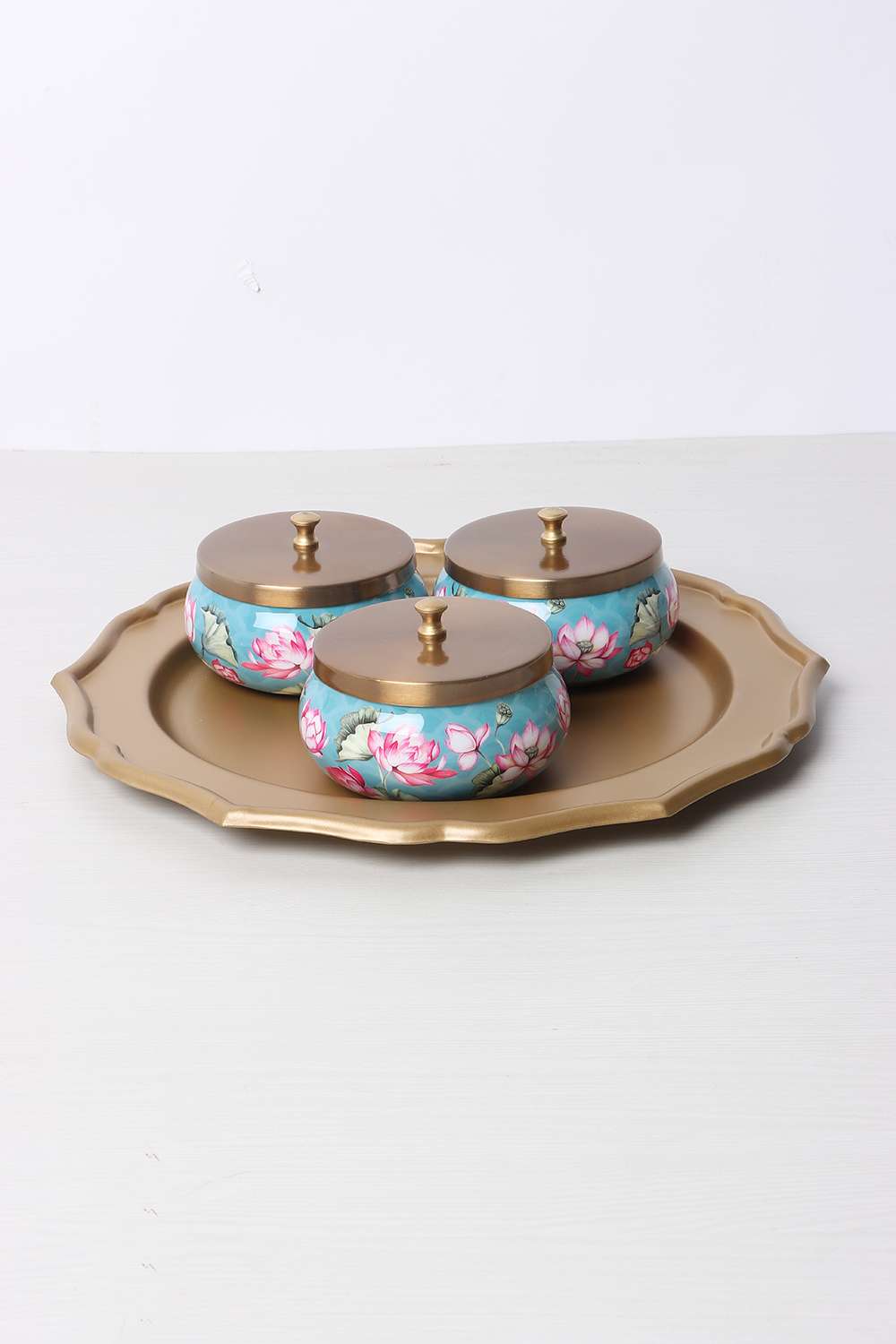 Amora-Stl-Rnd-Snack-Set-Of-3-Wth-Lotush-Tray