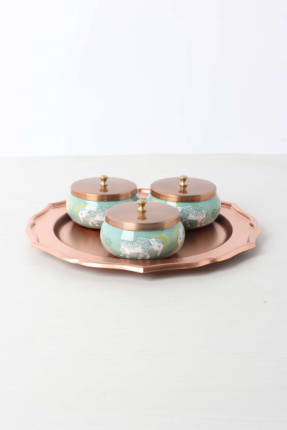 Eleora-Stl-Rnd-Snack-Set-Of-3-Wth-Lotush-Tray