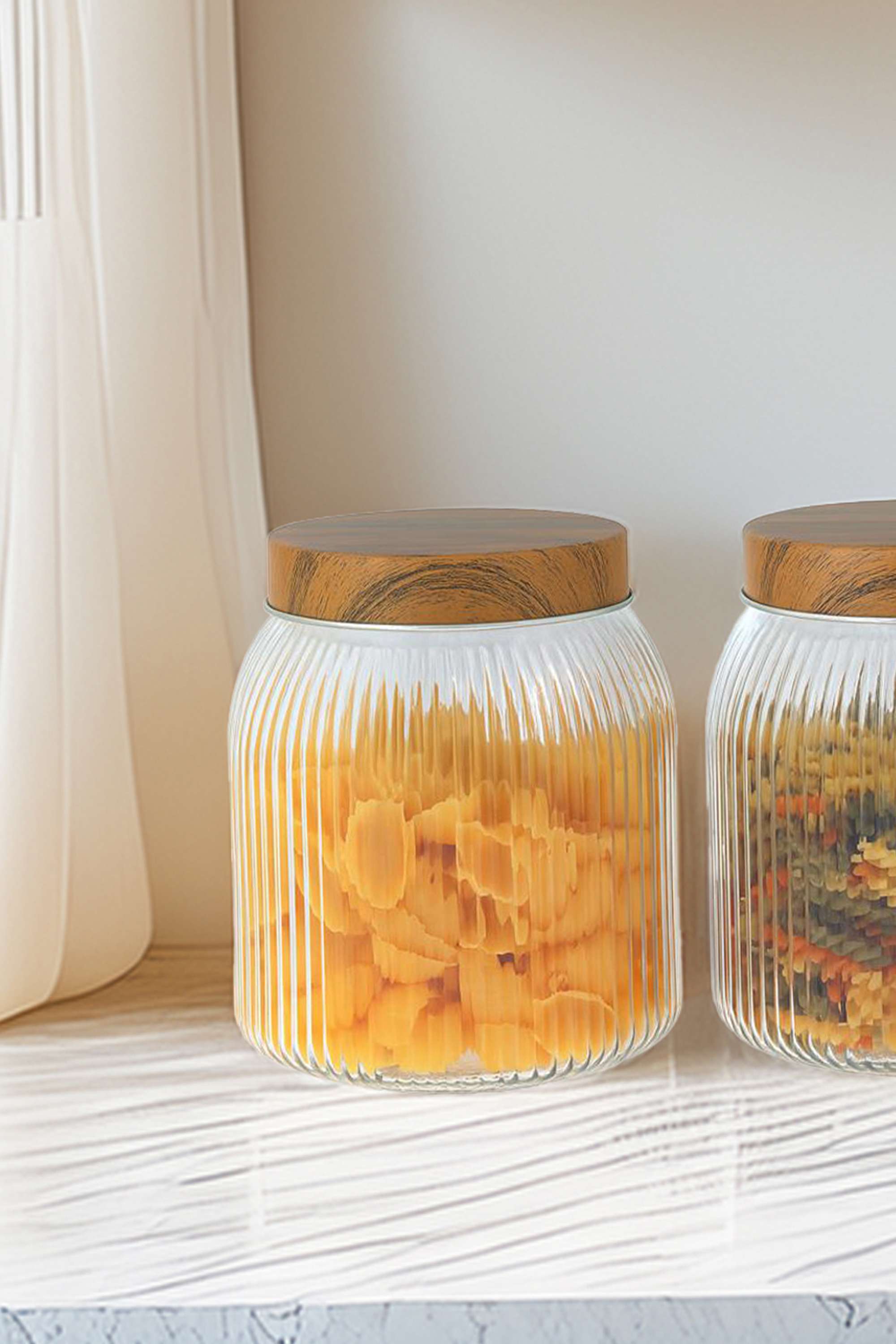 Esnl-Ribbed-Glass-Jar-W-Metal-Lid-1350Ml