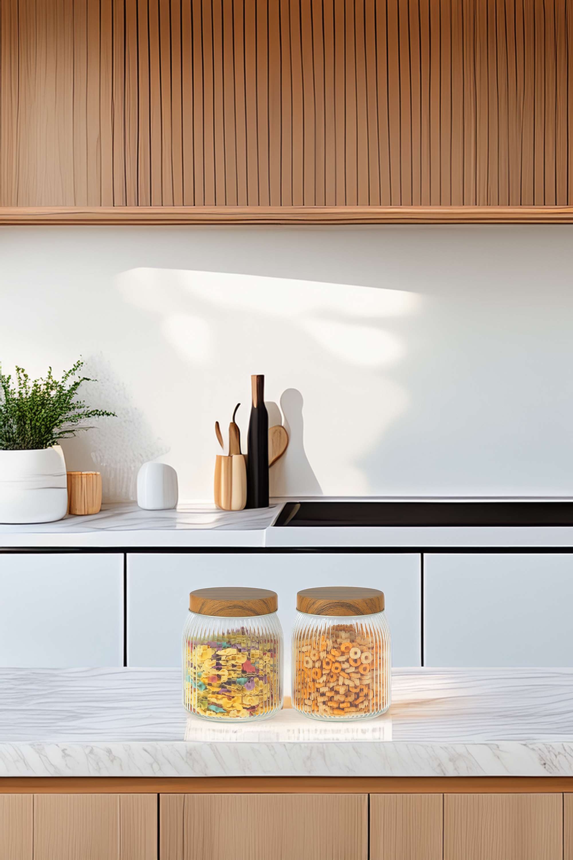 Esnl-Ribbed-Glass-Jar-W-Metal-Lid-950Ml