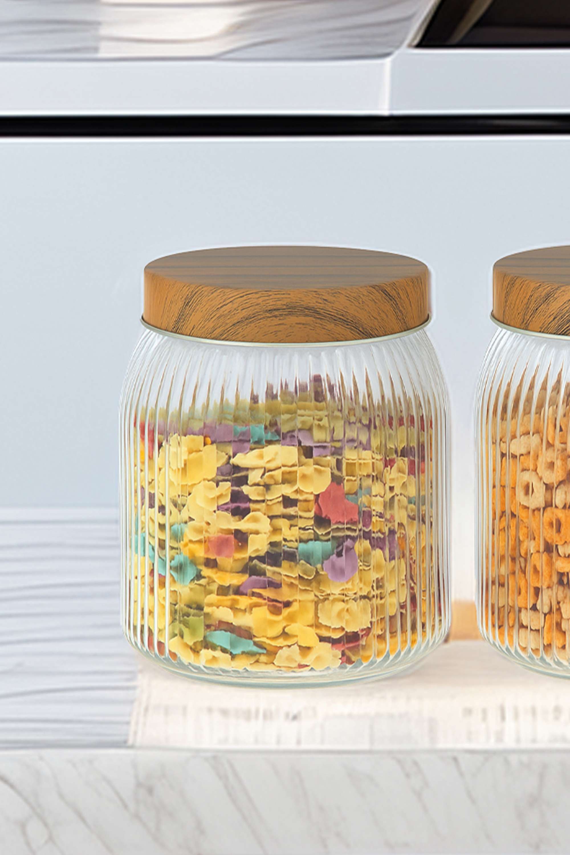 Esnl-Ribbed-Glass-Jar-W-Metal-Lid-950Ml
