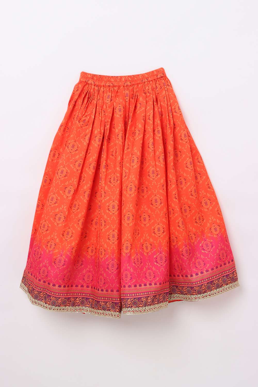 Blended-Fabric-Regular-Fit-Girls-Lehenga-Choli-Set