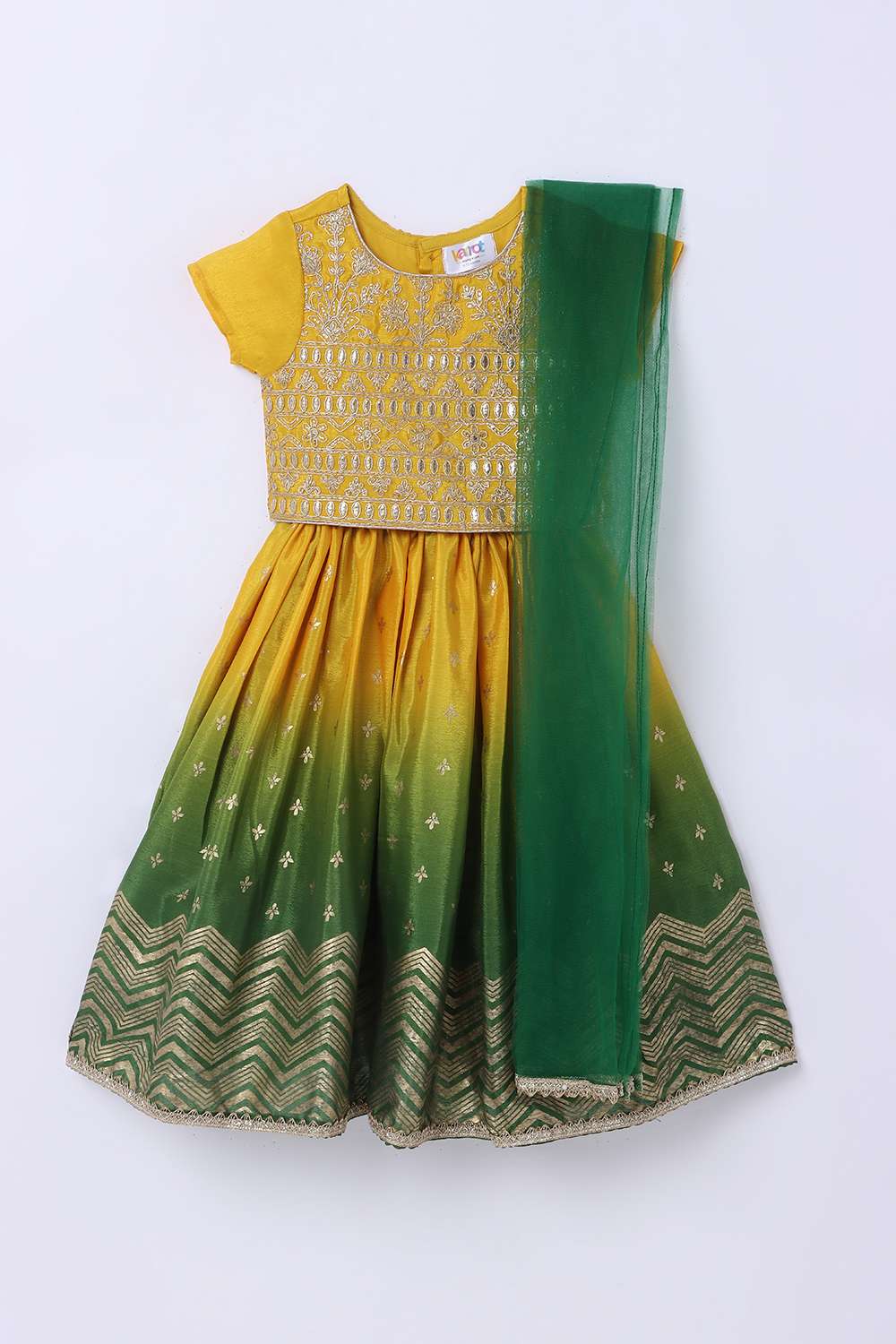 Blended-Fabric-Regular-Fit-Girls-Lehenga-Choli-Set