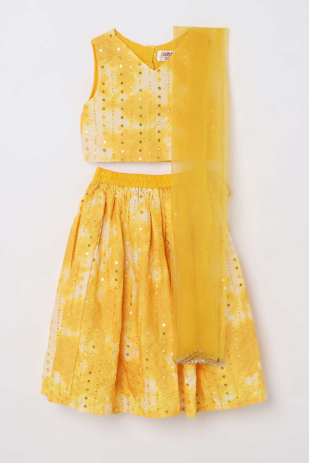 Blended-Fabric-Regular-Fit-Girls-Lehenga-Choli-Set