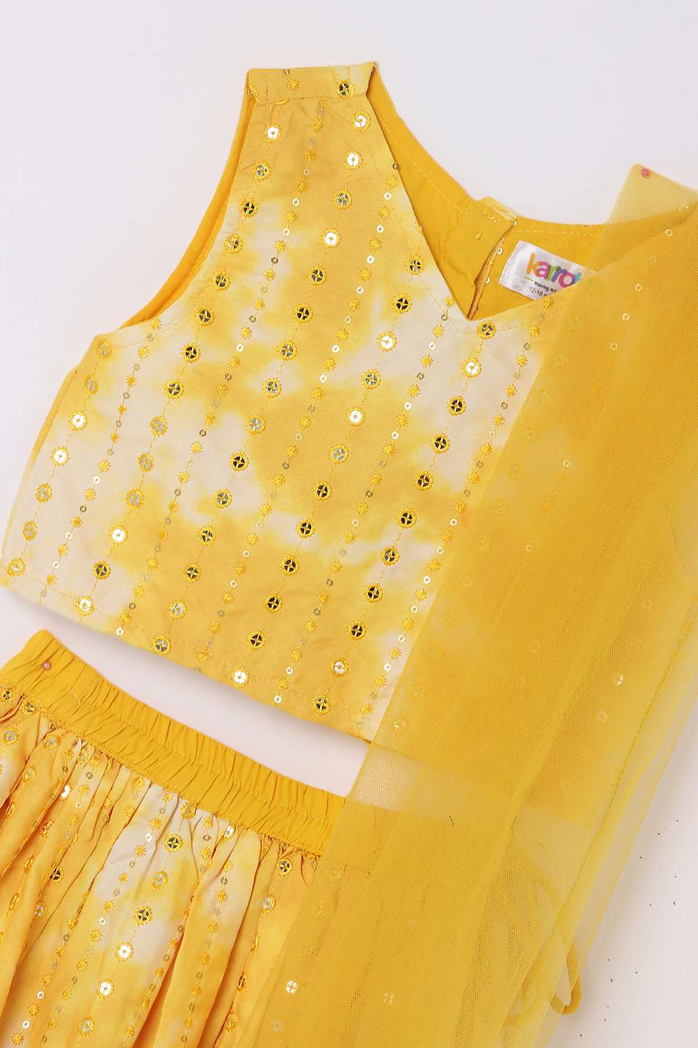 Blended-Fabric-Regular-Fit-Girls-Lehenga-Choli-Set