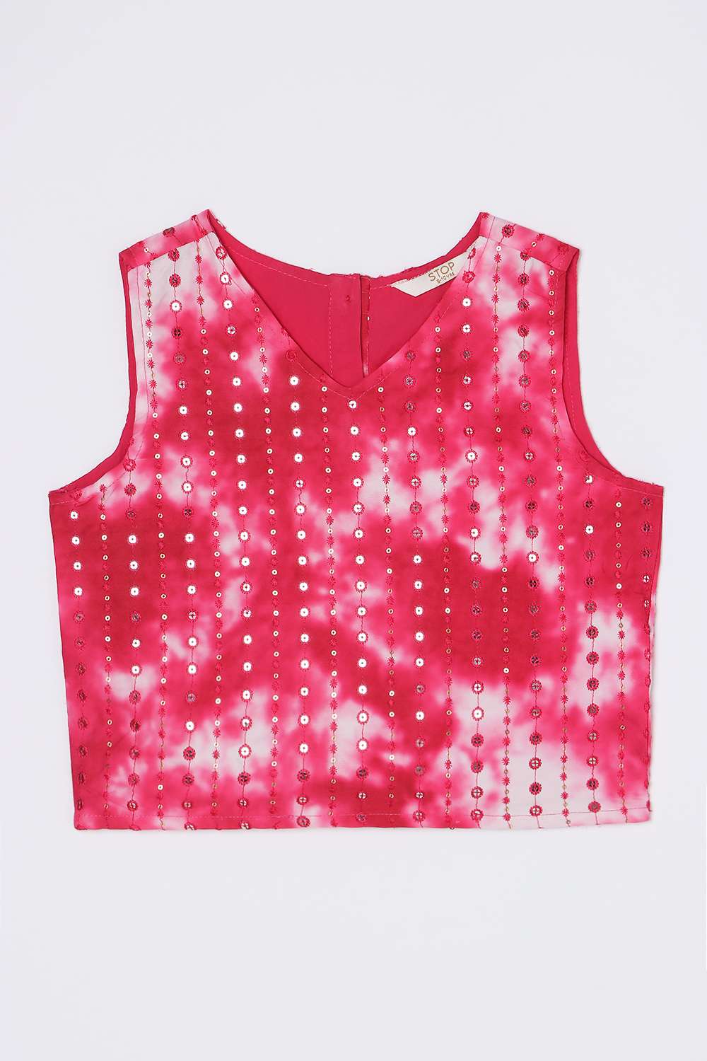 Sequinned-Blended-Fabric-Plunging-Neck-Girls-Ethnic-Set
