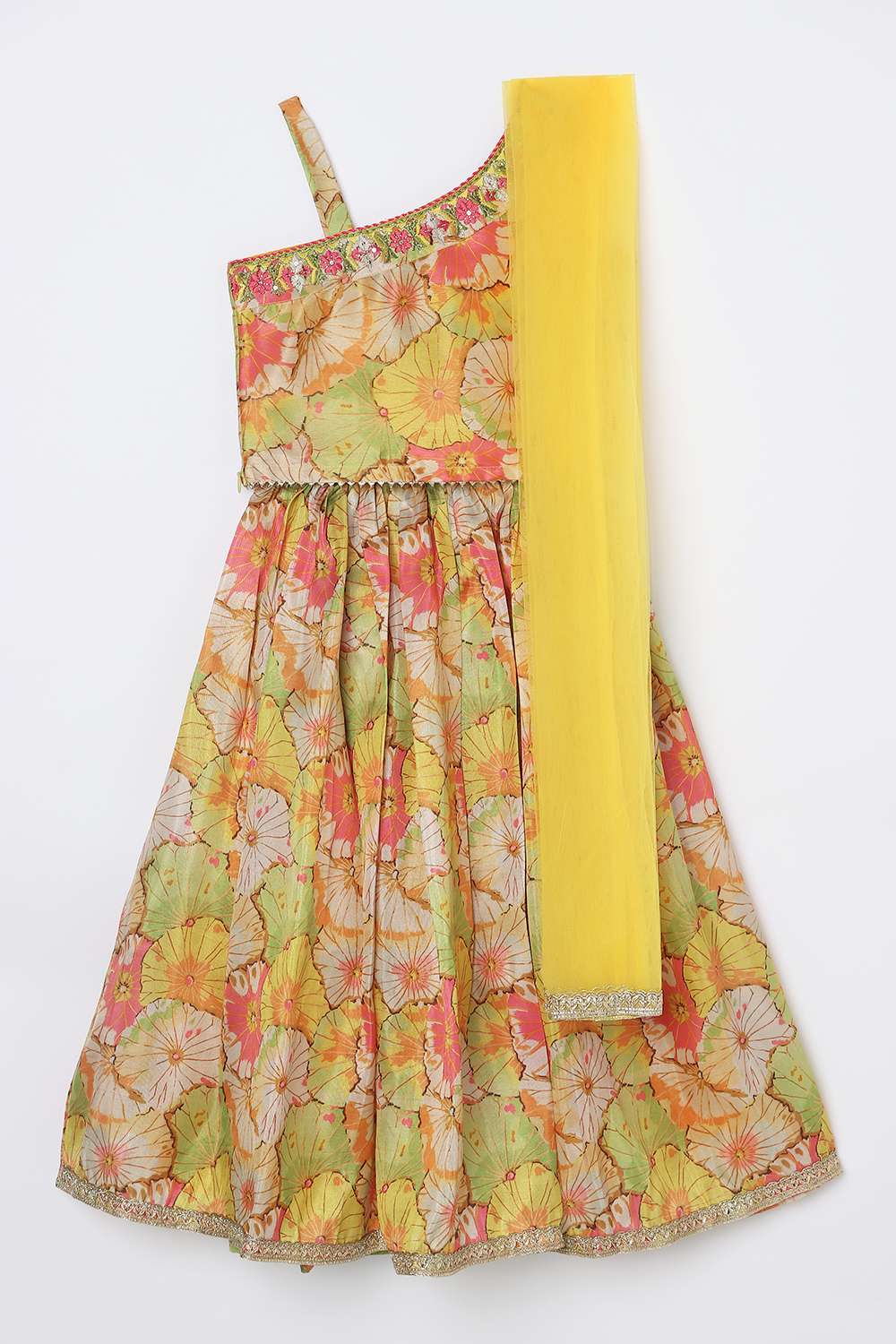 Printed-Polyester-Regular-Fit-Girls-Lehenga-Choli-Set