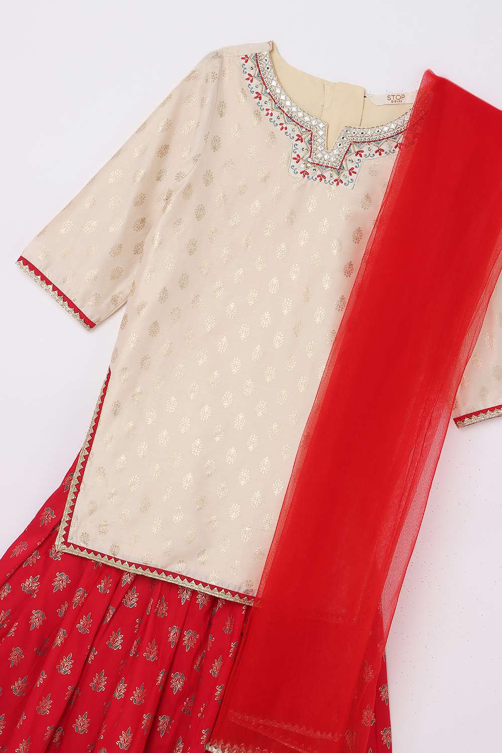Blended-Fabric-Regular-Fit-Girls-Lehenga-Choli-Set