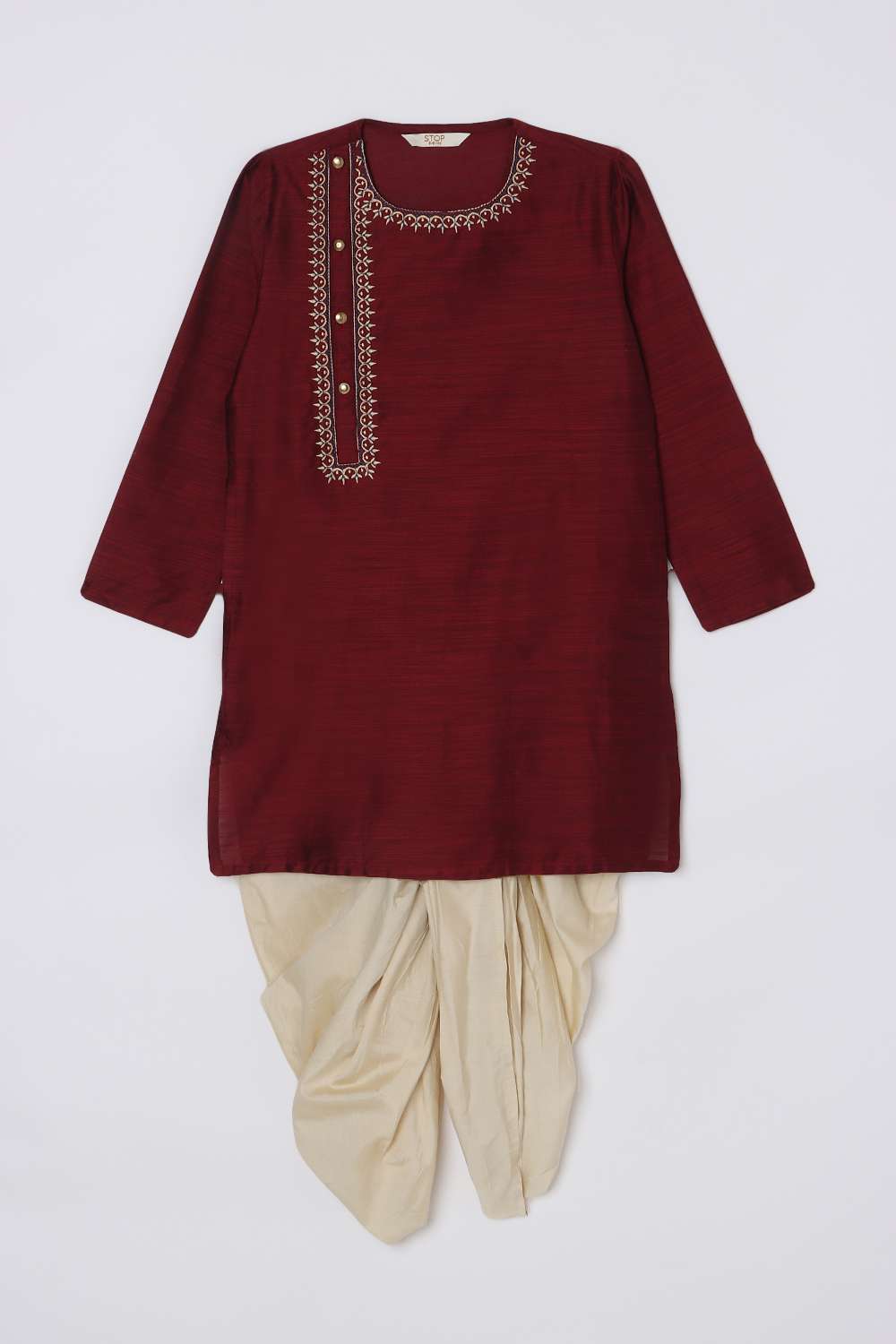 Blended-Fabric-Regular-Fit-Boys-Dhoti-Set