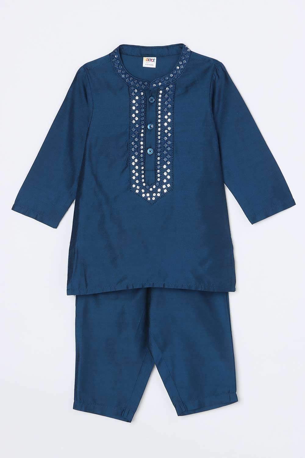 Solid-Blended-Fabric-Regular-Fit-Boys-Kurta-Pyjama-Set
