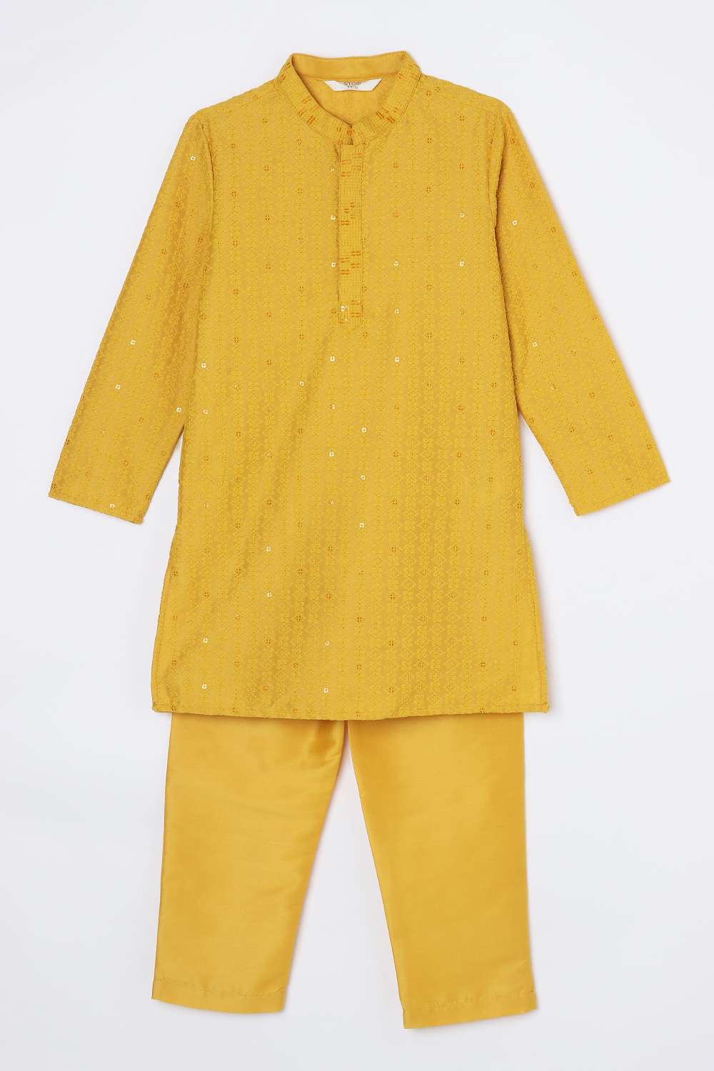 Embellished-Polyester-Girls-Festive-Wear-Kurta-Set
