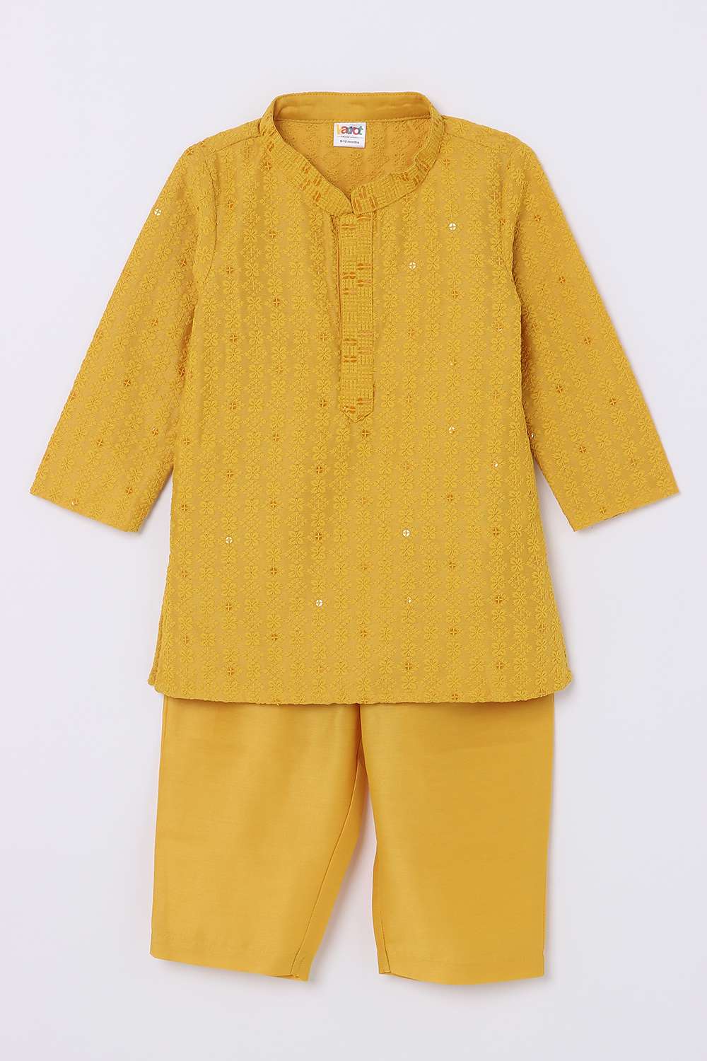 Sequinned-Blended-Fabric-Regular-Fit-Infant-Boys-Kurta-Set