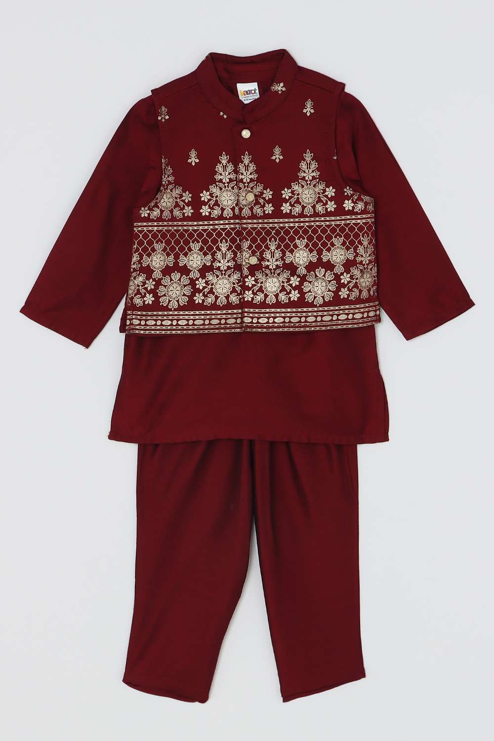 Solid-Blended-Fabric-Regular-Fit-Boys-Co-Ord-Set