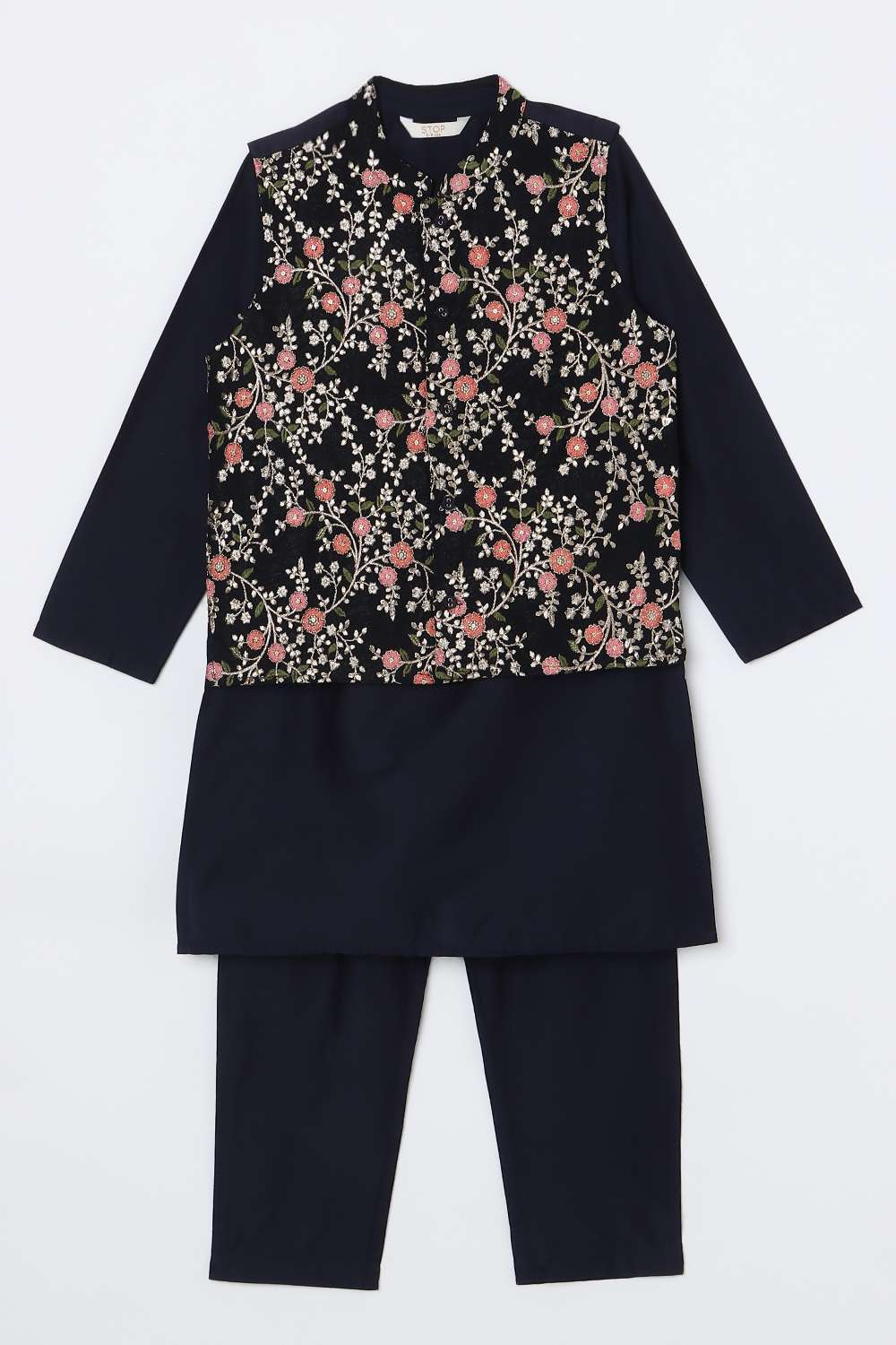 Solid-Blended-Fabric-Regular-Fit-Boys-Kurta-Pyjama-Jacket