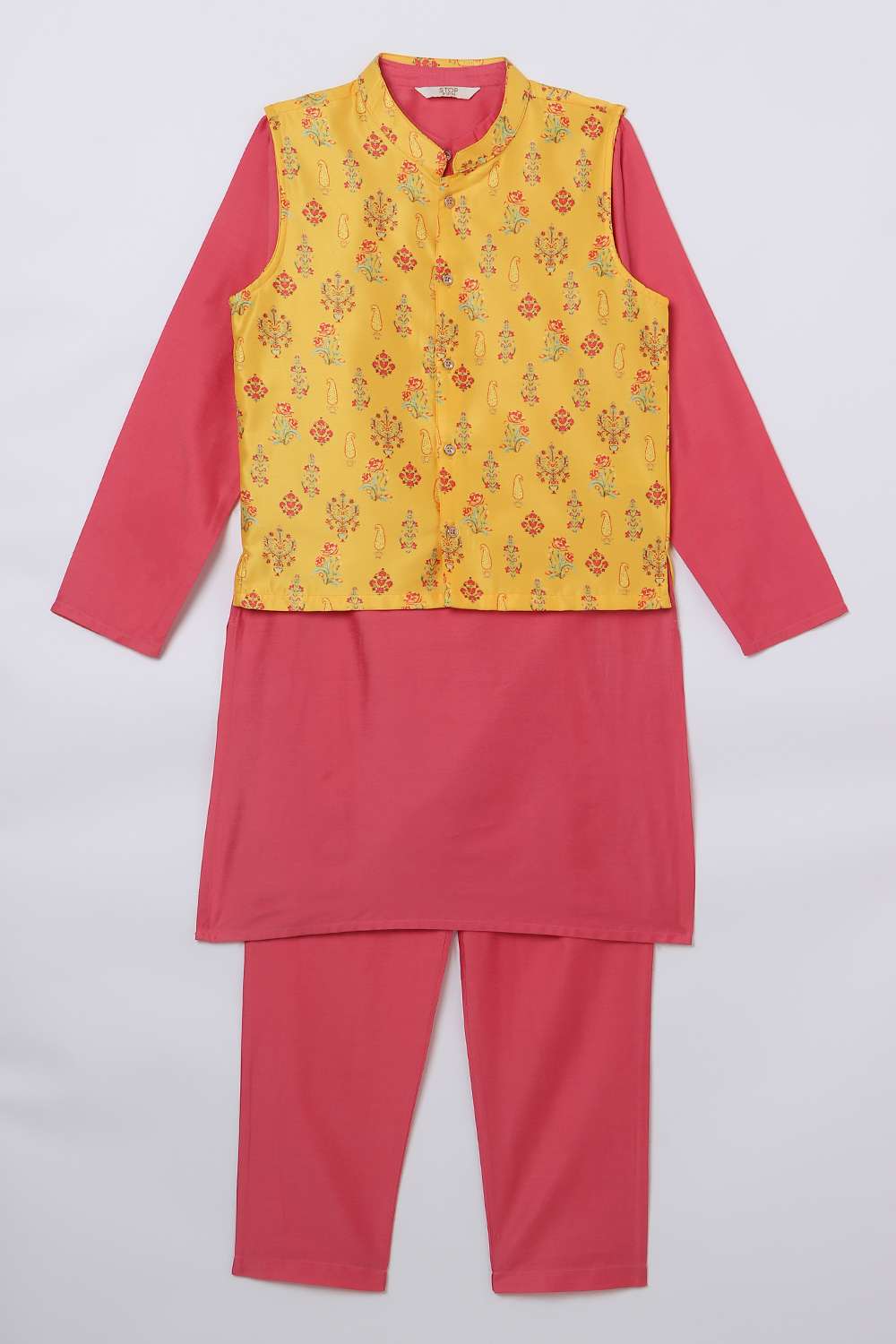 Solid-Polyester-Boys-Festive-Wear-Kurta-Set