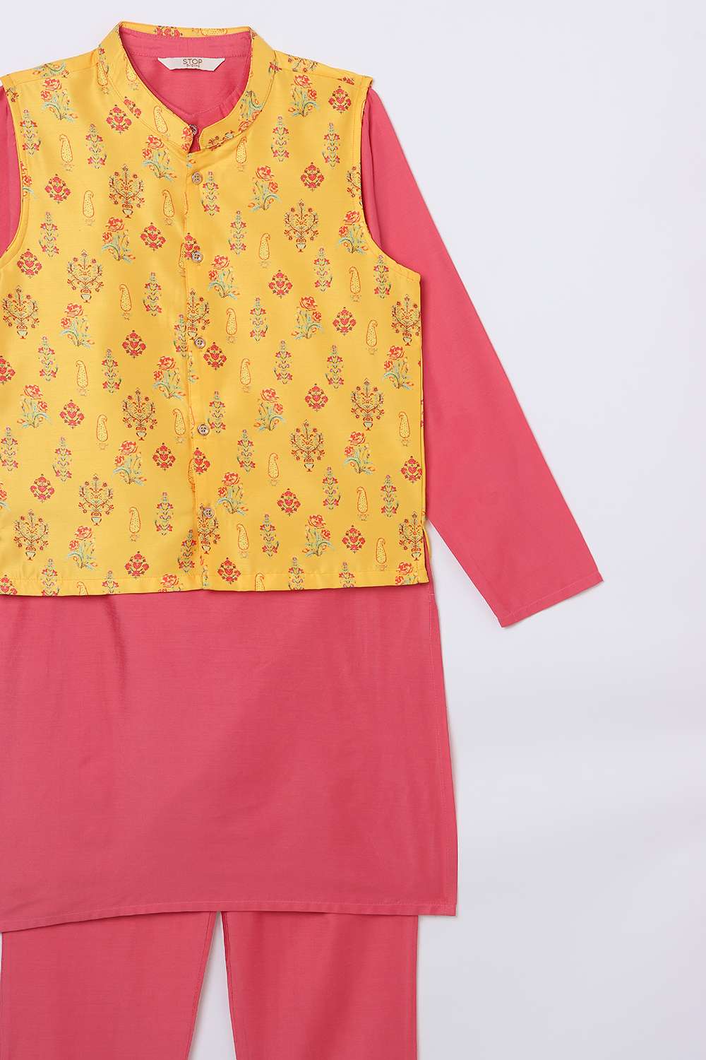 Solid-Polyester-Boys-Festive-Wear-Kurta-Set