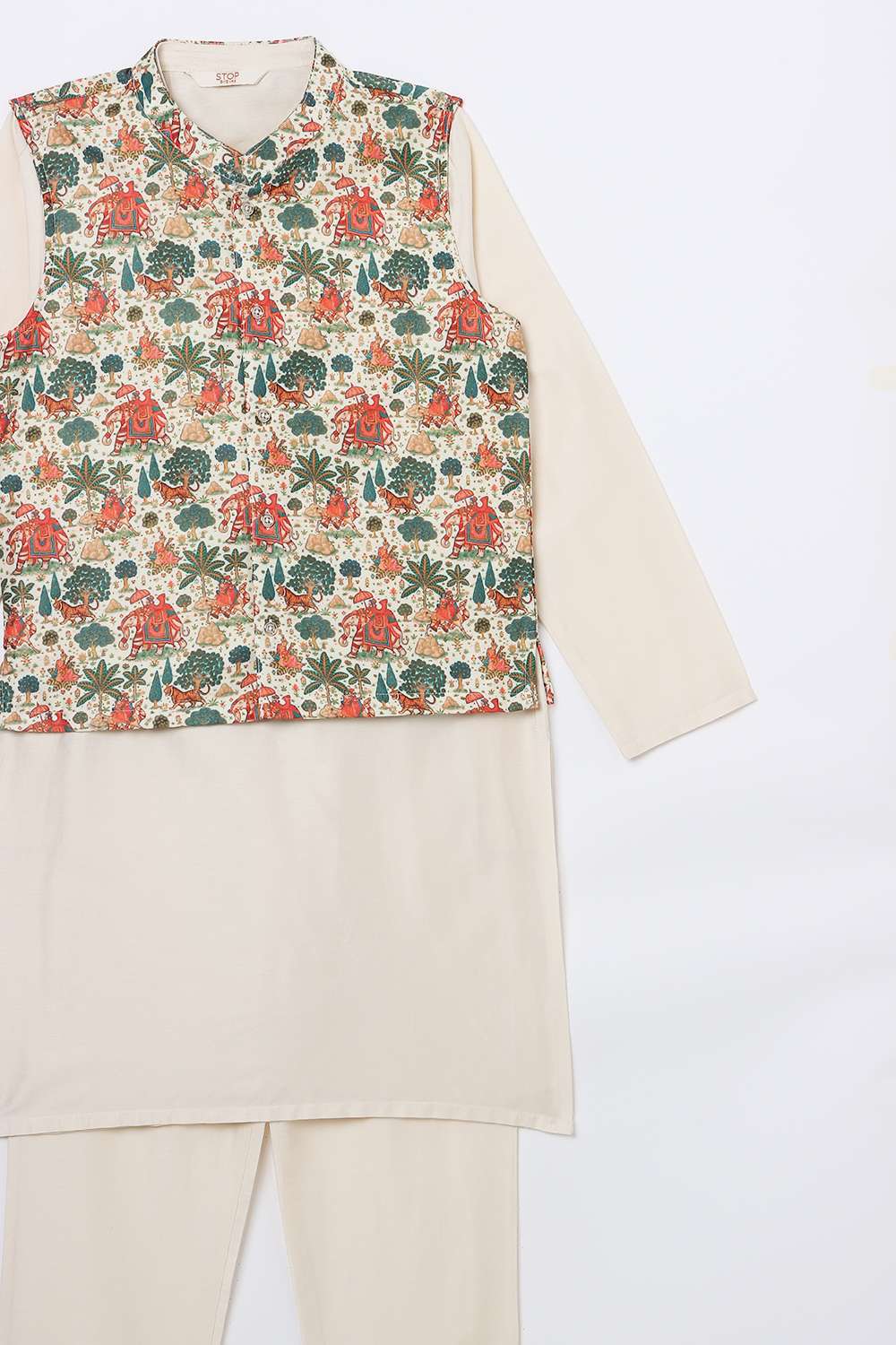 Solid-Polyester-Boys-Festive-Wear-Kurta-Set