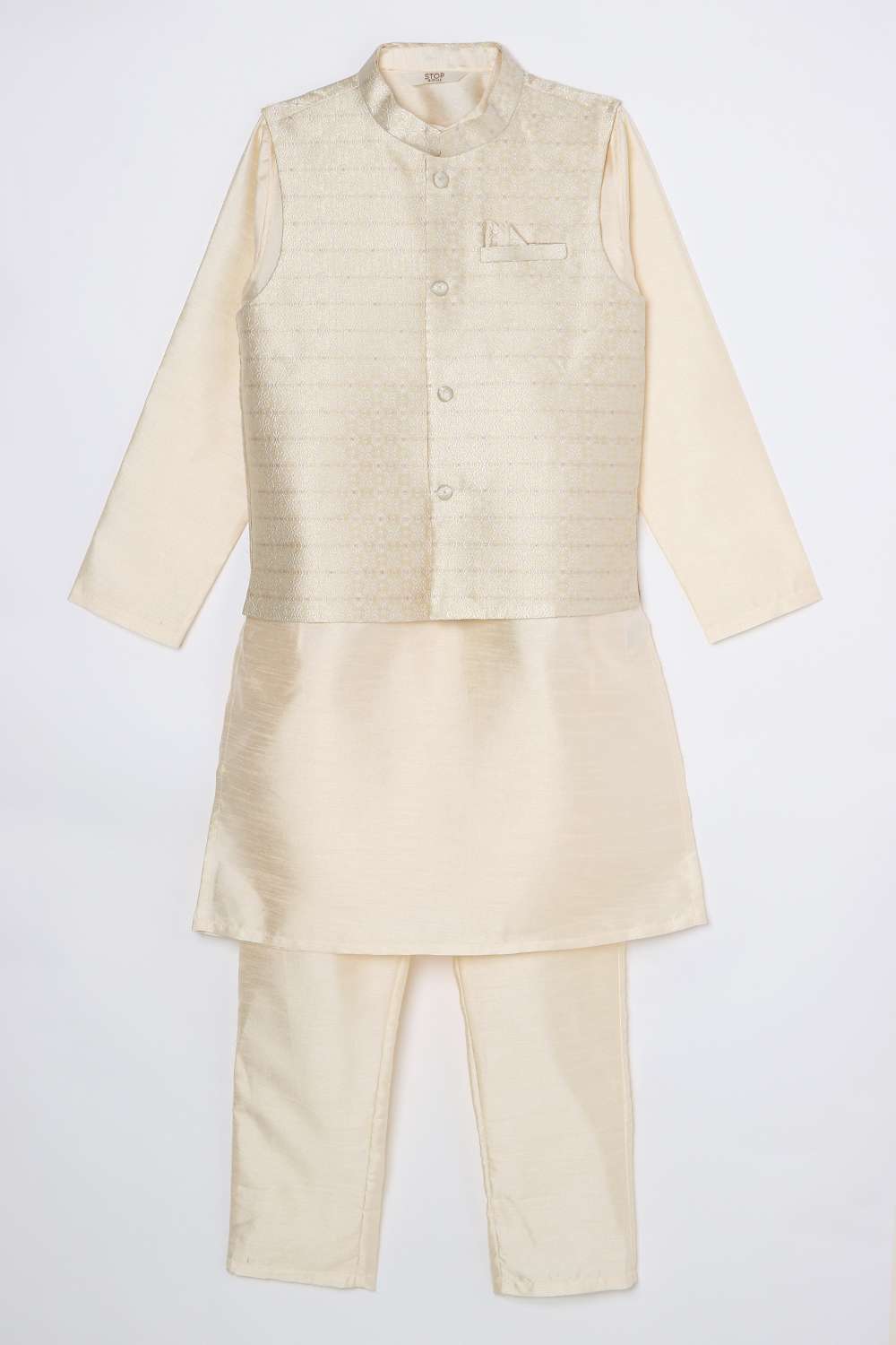 Embroidered-Blended-Fabric-Regular-Fit-Boys-Kurta-Pyjama-Jacket