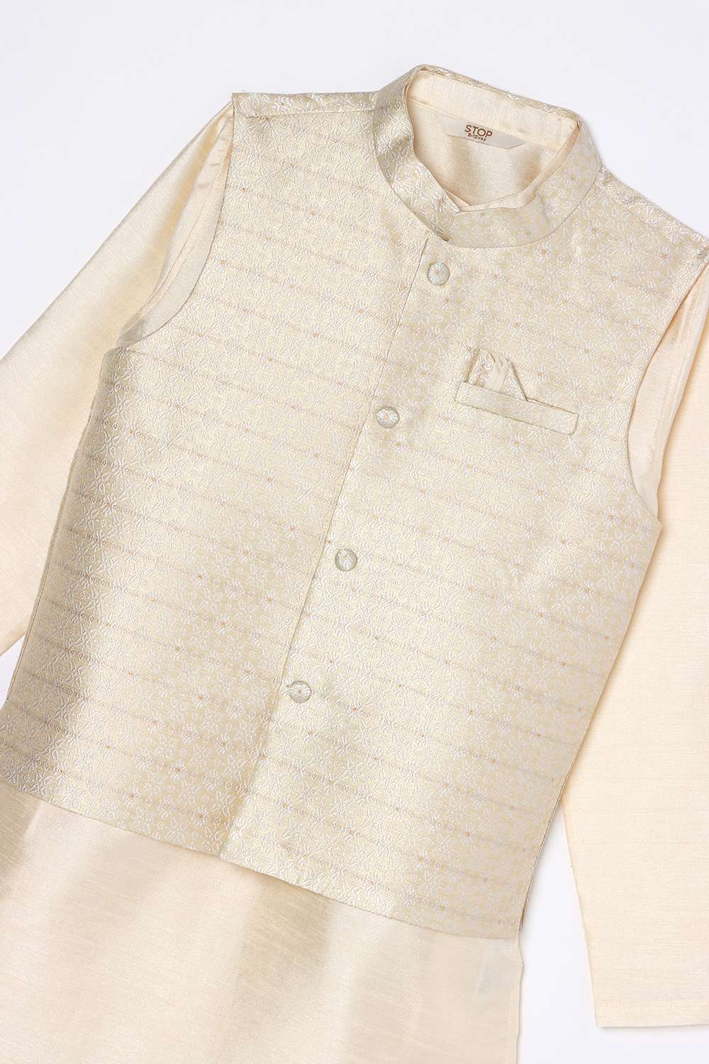 Embroidered-Blended-Fabric-Regular-Fit-Boys-Kurta-Pyjama-Jacket