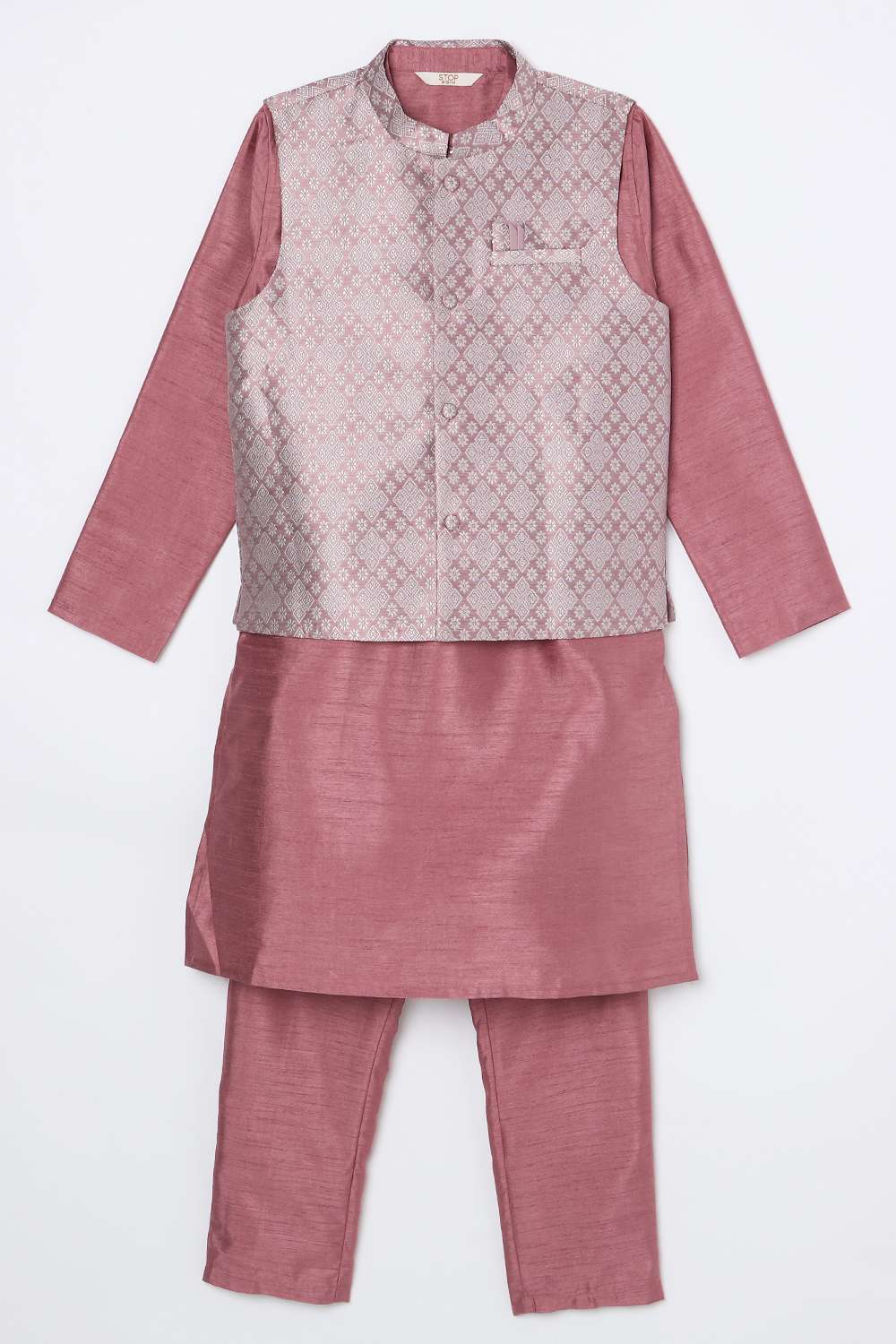 Printed-Blended-Fabric-Regular-Fit-Boys-Kurta-Pyjama-Jacket