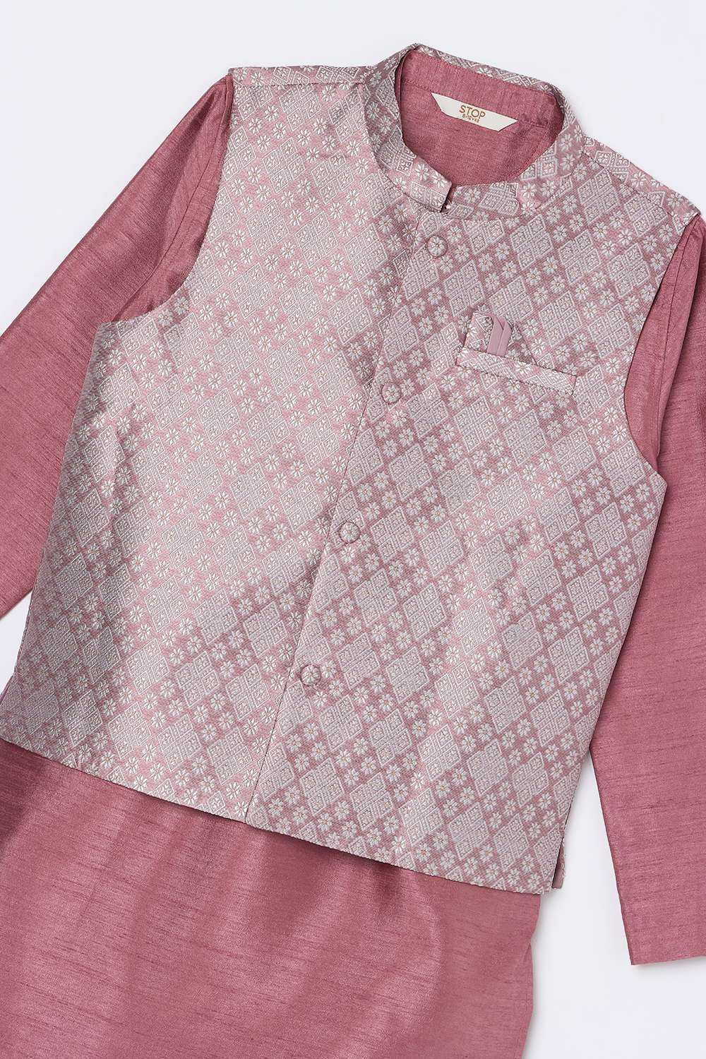 Printed-Blended-Fabric-Regular-Fit-Boys-Kurta-Pyjama-Jacket