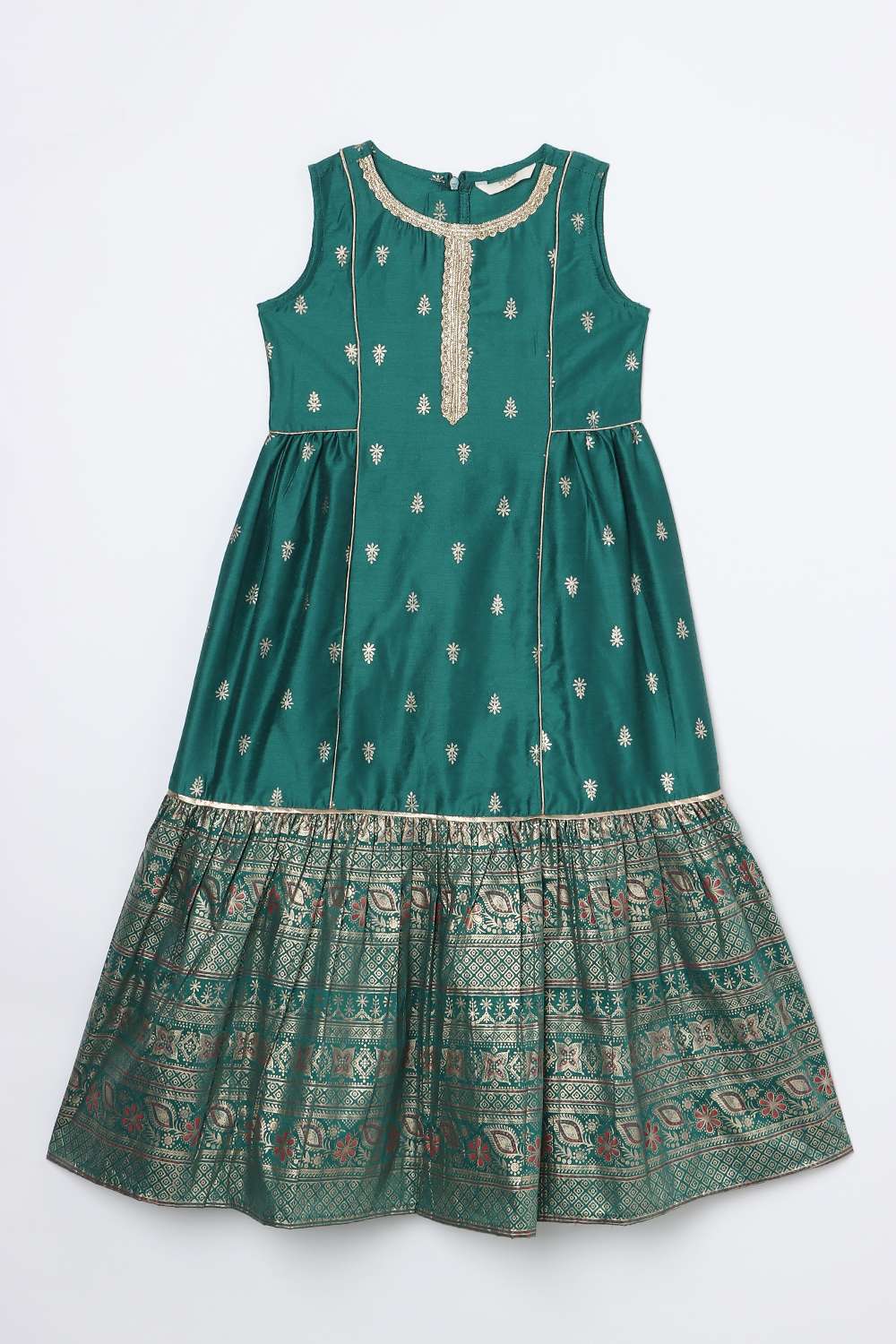 Blended-Fabric-Regular-Fit-Girls-Kurta-Set