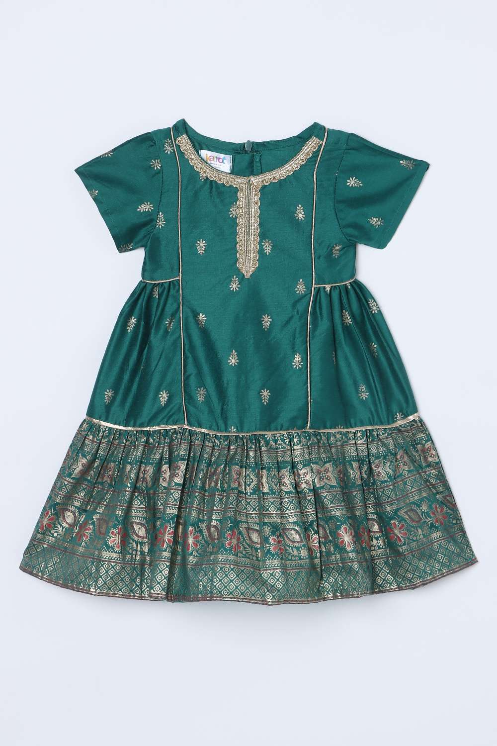 Blended-Fabric-Regular-Fit-Girls-Kurta-Set