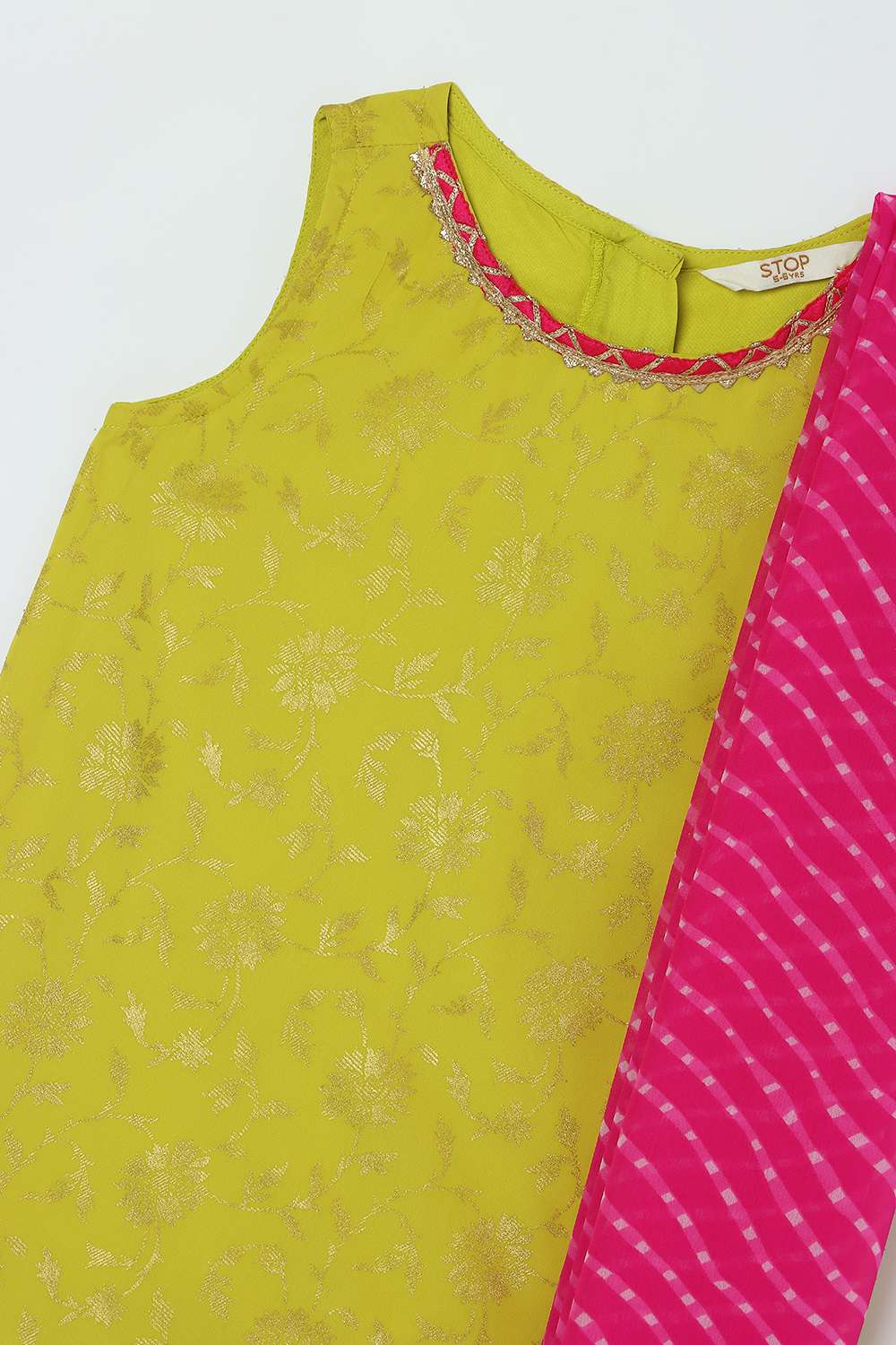 Solid-Blended-Fabric-Girls-Kurta-Set