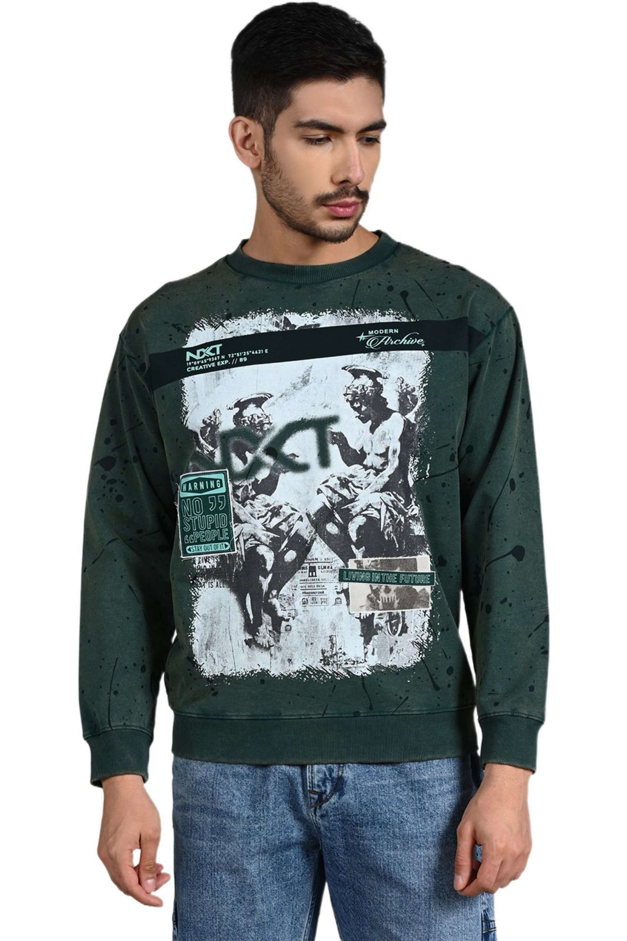 Printed-Blended-Fabric-Regular-Fit-Men-Sweatshirt