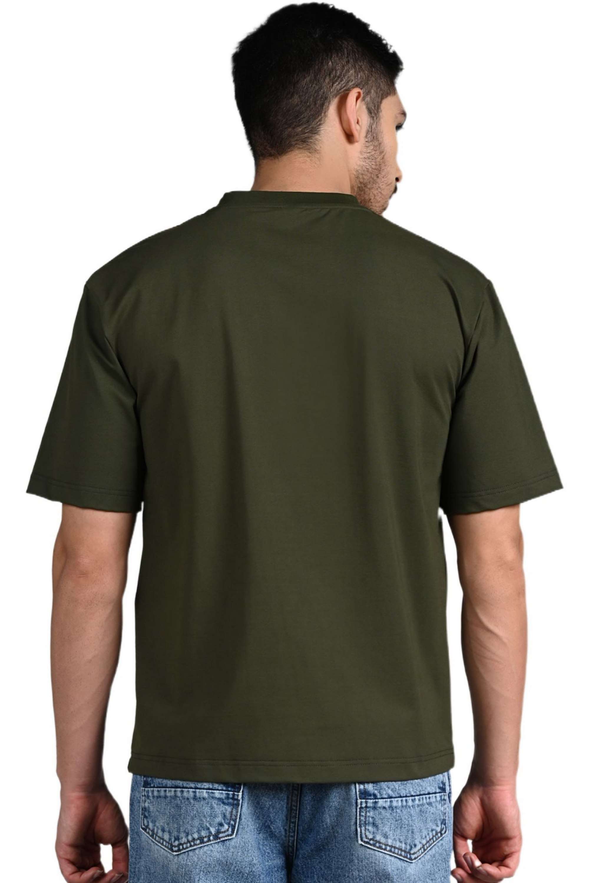 Solid-Cotton-Blend-Regular-Fit-Men-T-Shirt