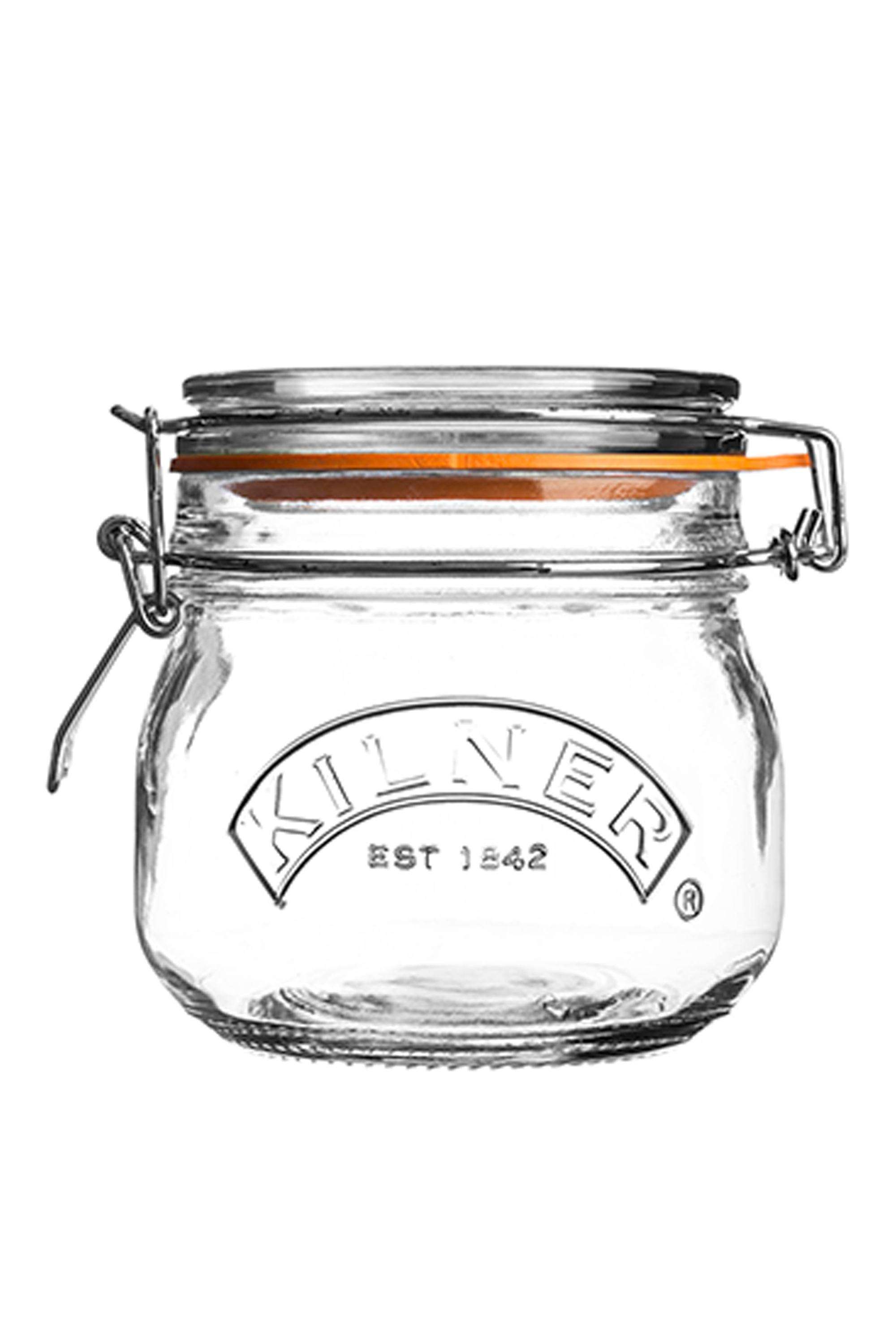 Premium-Round-Airtight-Glass-Jar-with-Clip-Top-Airtight-Lid---500Ml