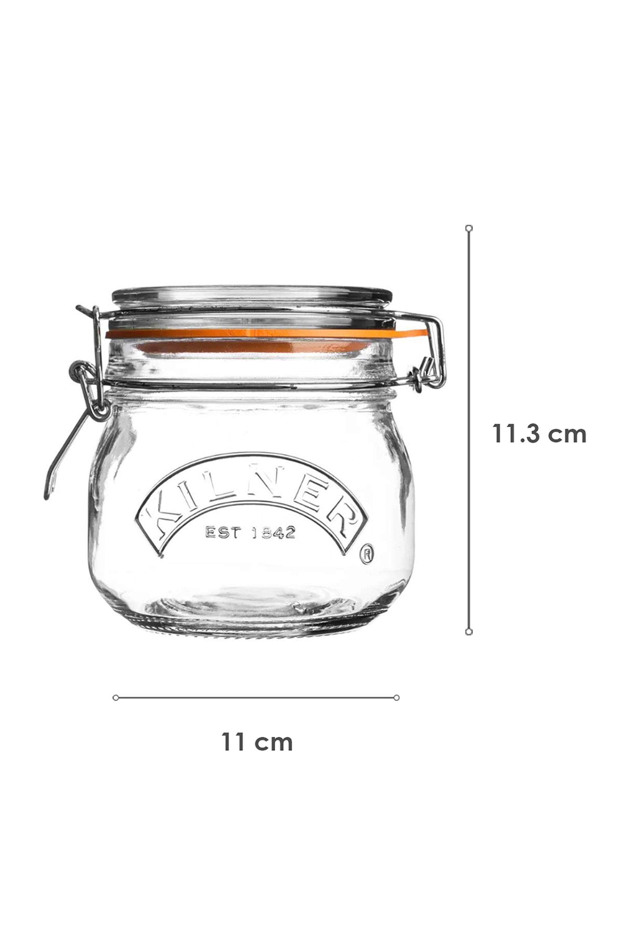 Premium-Round-Airtight-Glass-Jar-with-Clip-Top-Airtight-Lid---500Ml