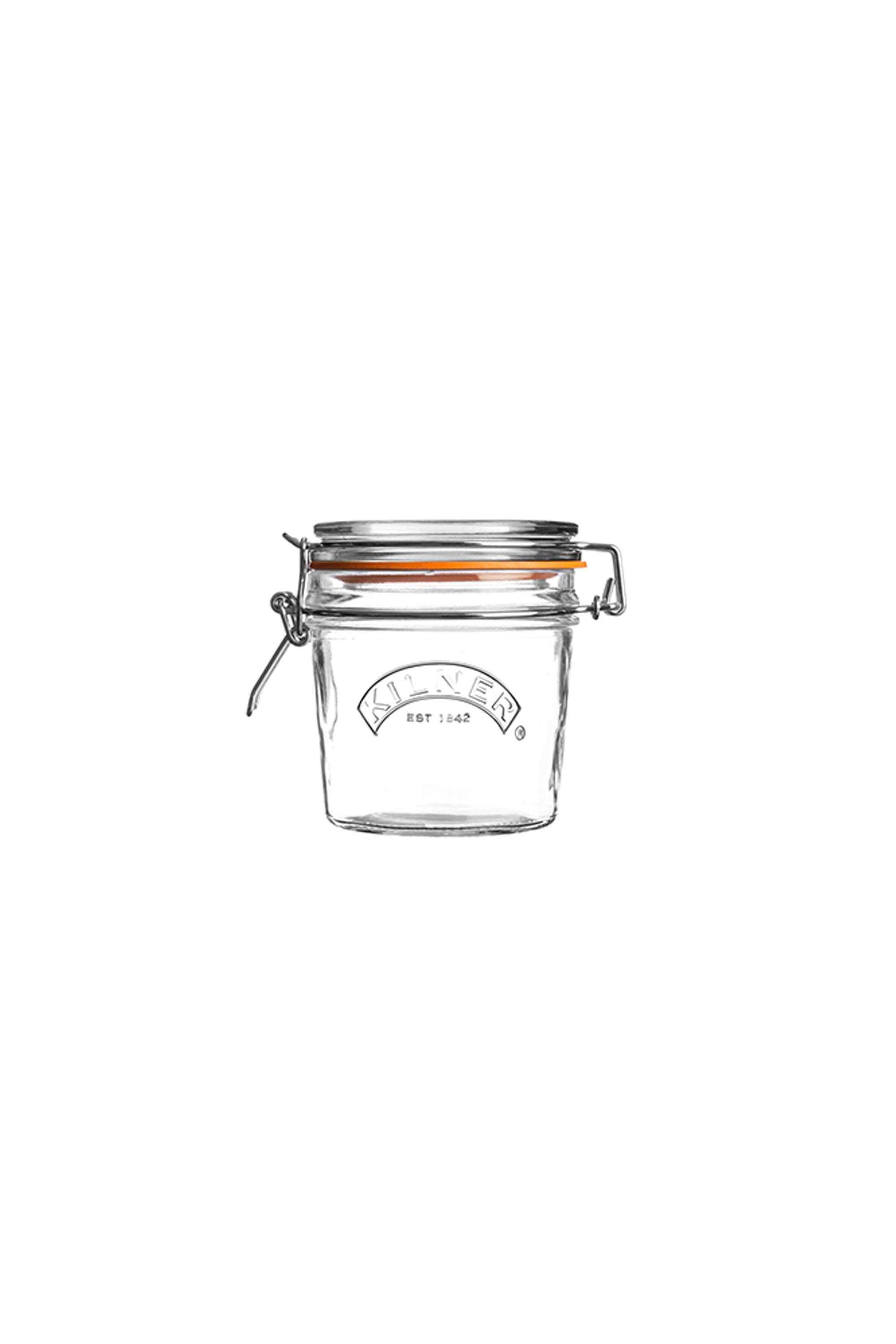 Premium-Clip-Top-Airtight-Round-Glass-Food-Storage-Container-Jar---350ML