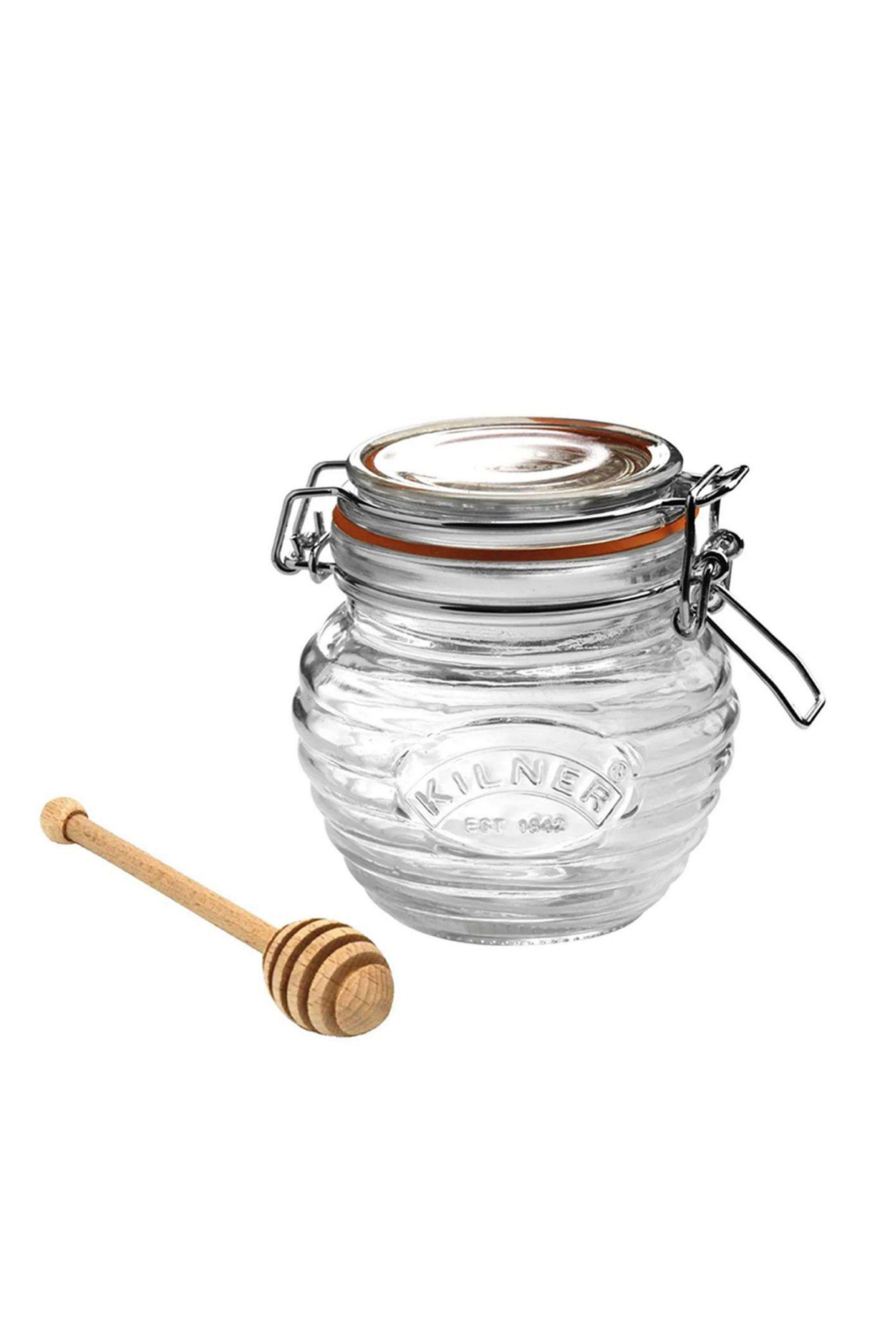 Premium-Airtight-Honey-Glass-Jar-with-Dipper -350ml