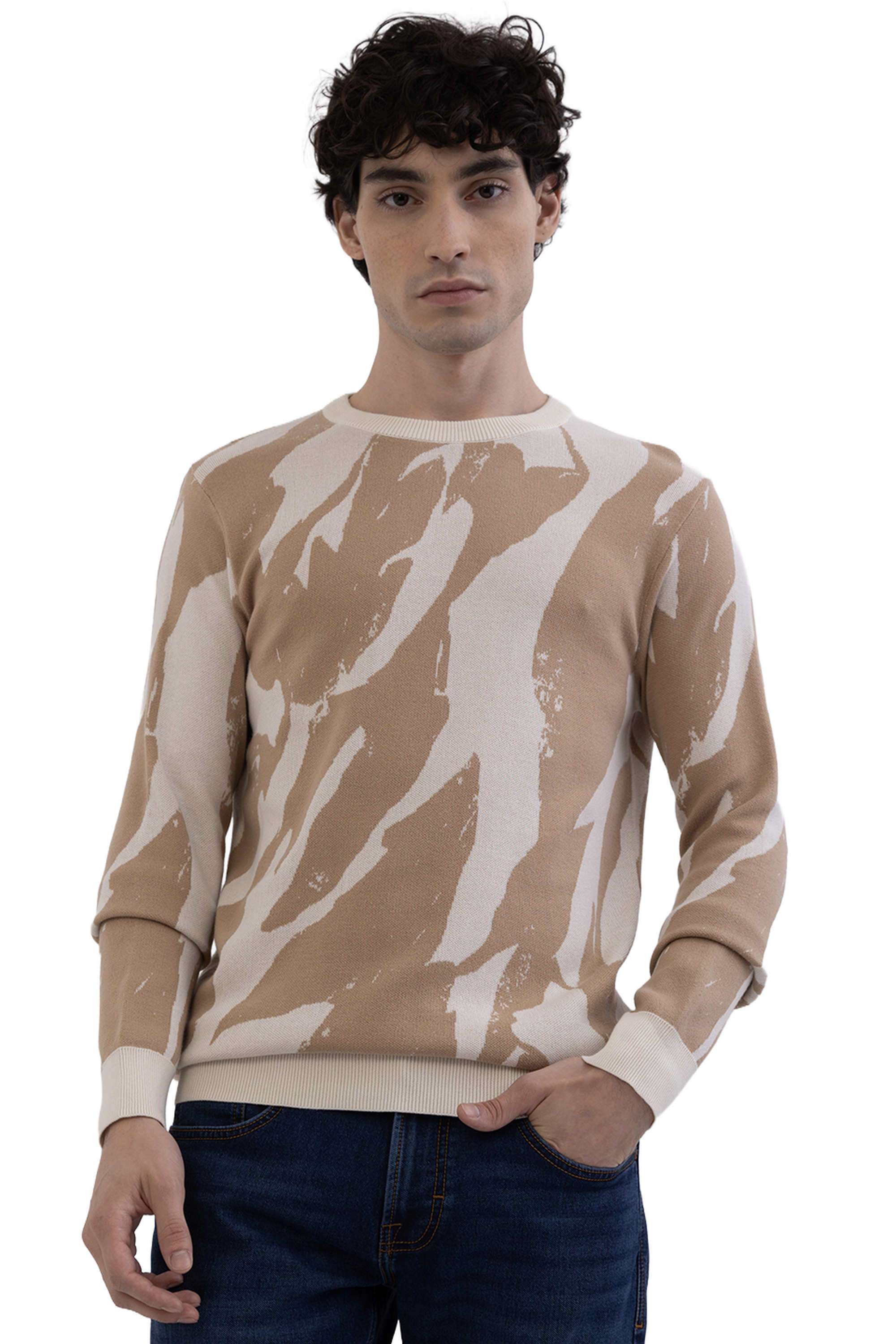 Printed-Cotton-Slim-Fit-Men-Sweater
