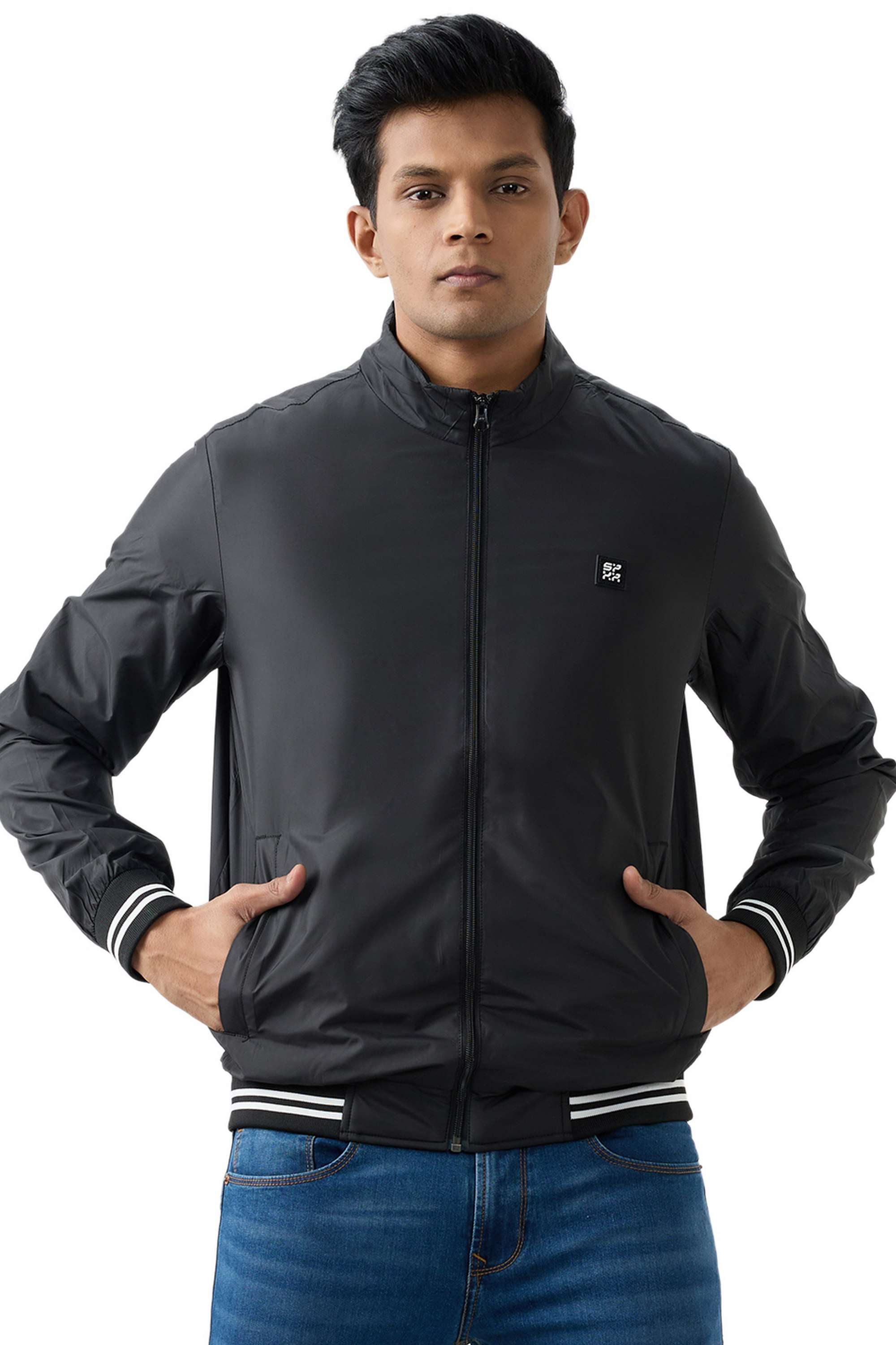 Polyester-Zipper-Straight-Fit-Men-Casual-Wear-Jacket