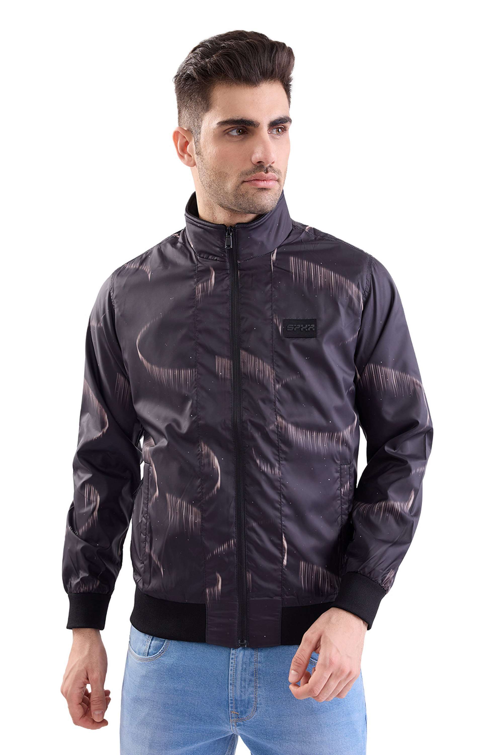 Polyester-Zipper-Straight-Fit-Men-Casual-Wear-Jacket