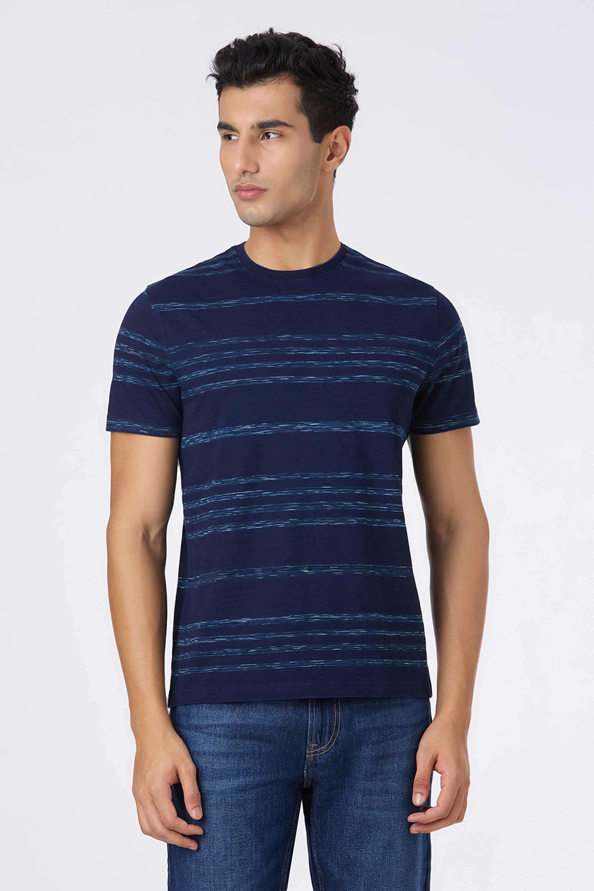 Stripes-Cotton-Slim-Fit-Men-T-Shirt