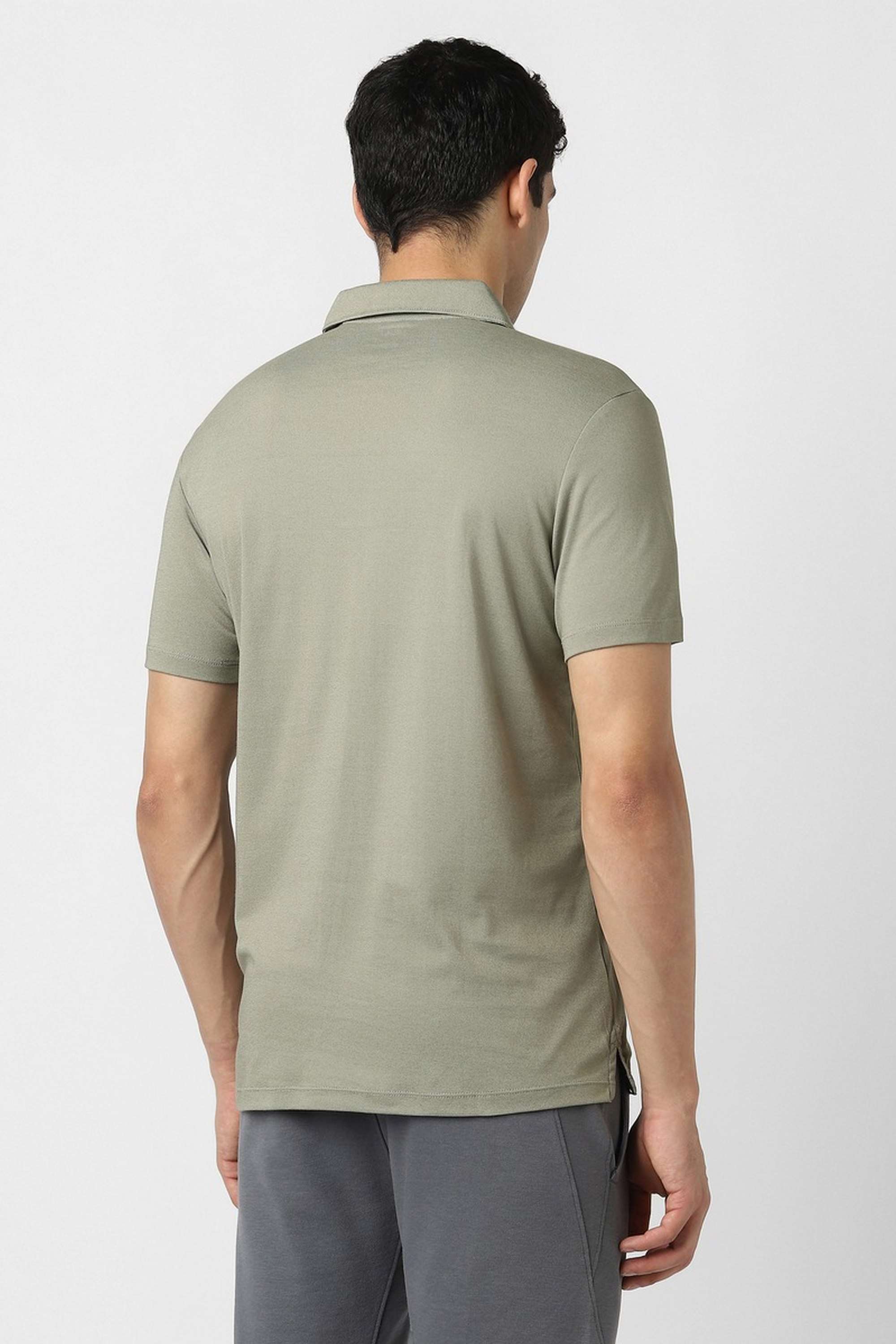 Solid-Polyester-Regular-Fit-Men-Polo-T-Shirt