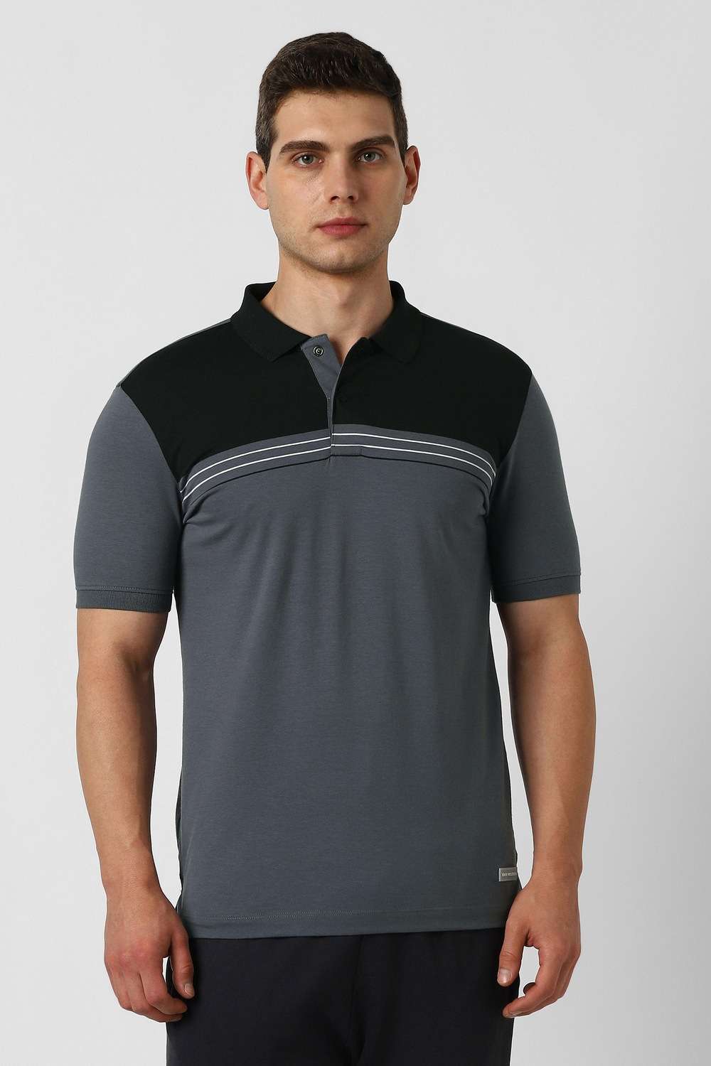 Color-Block-Cotton-Blend-Regular-Fit-Men-Polo-T-Shirt