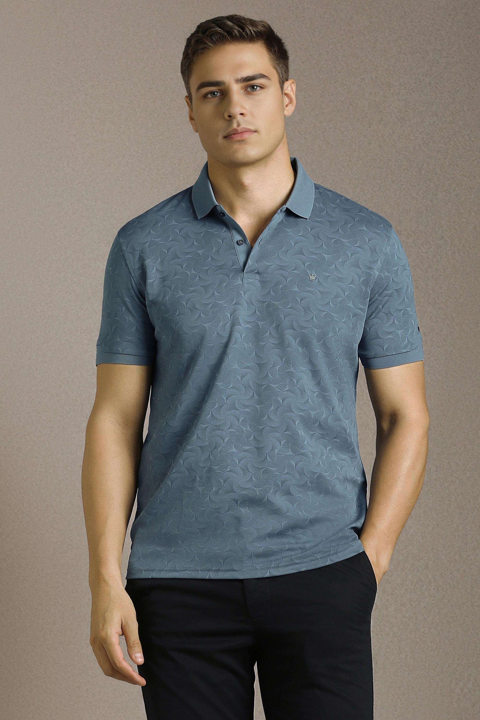Printed-Poly-Cotton-Slim-Fit-Men-Polo-T-Shirt